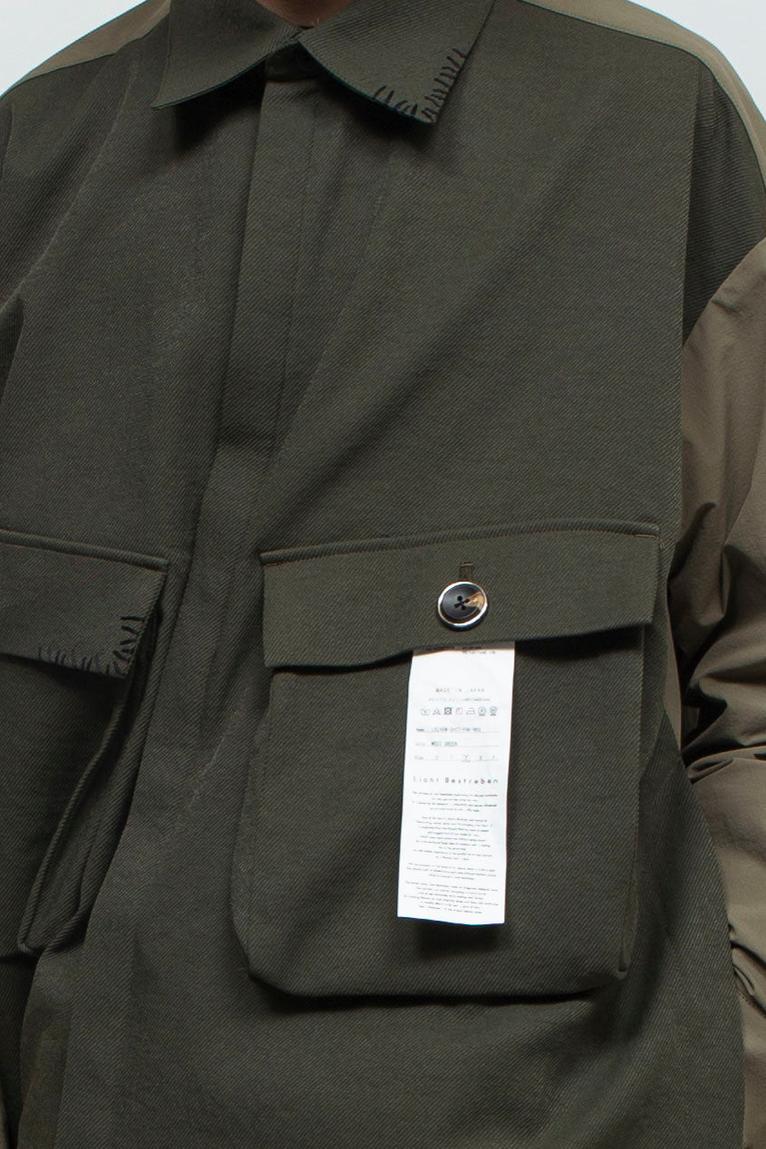 LB24AW-SH07-PAK-NBG | 手工缝制CPO 衬衫夹克|