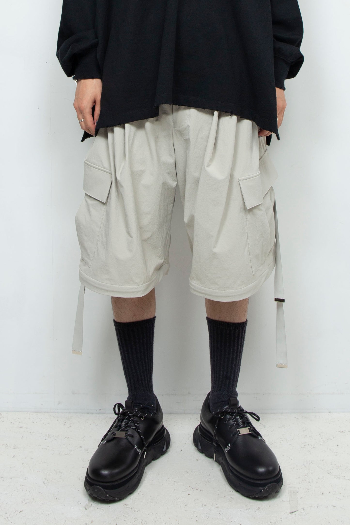 LB24AW-PT05-NBG | Onibegie 可拆卸工装裤 | 霜白色