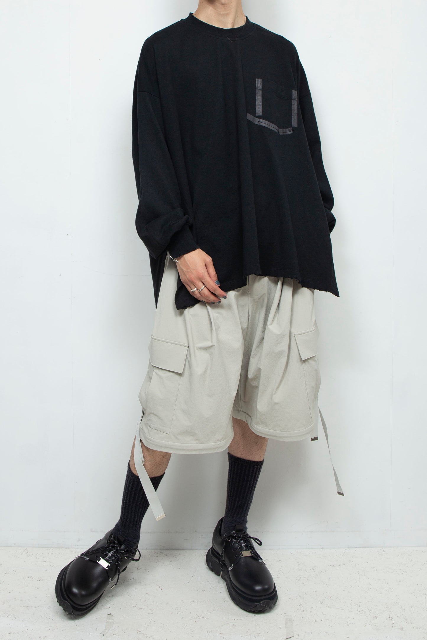 LB24AW-PT05-NBG | Onibegie 可拆卸工装裤 | 霜白色
