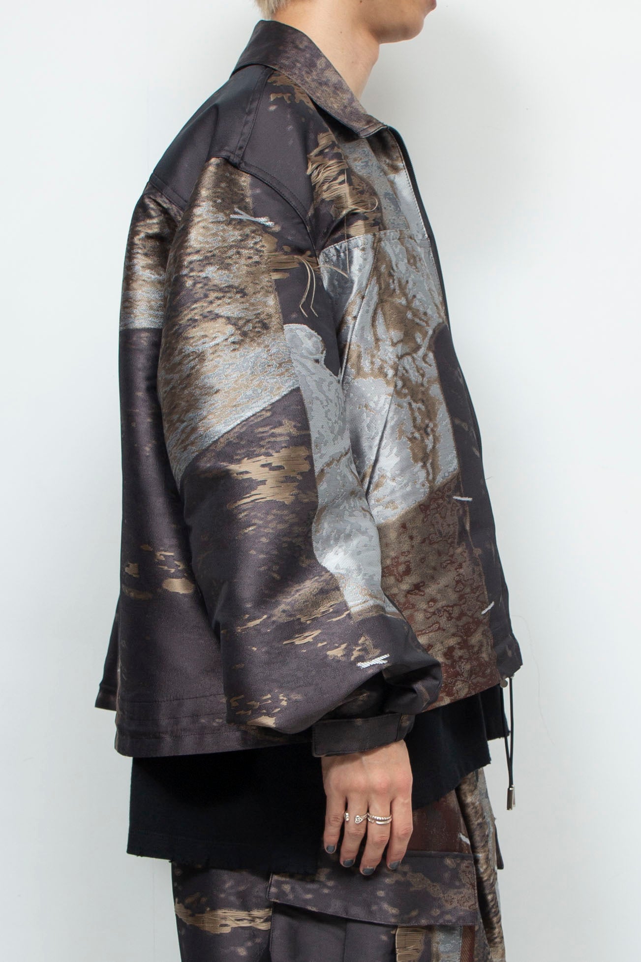 LB24AW-BL01-JQD | 艺术图案做旧提花 CWU 夹克 | LUMBER&METAL