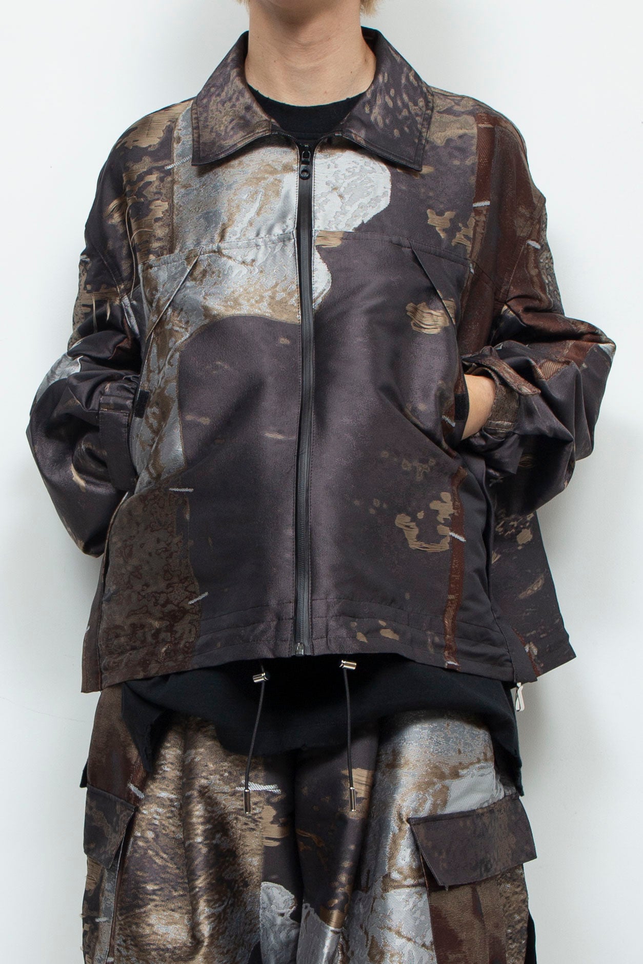 LB24AW-BL01-JQD | 艺术图案做旧提花 CWU 夹克 | LUMBER&METAL