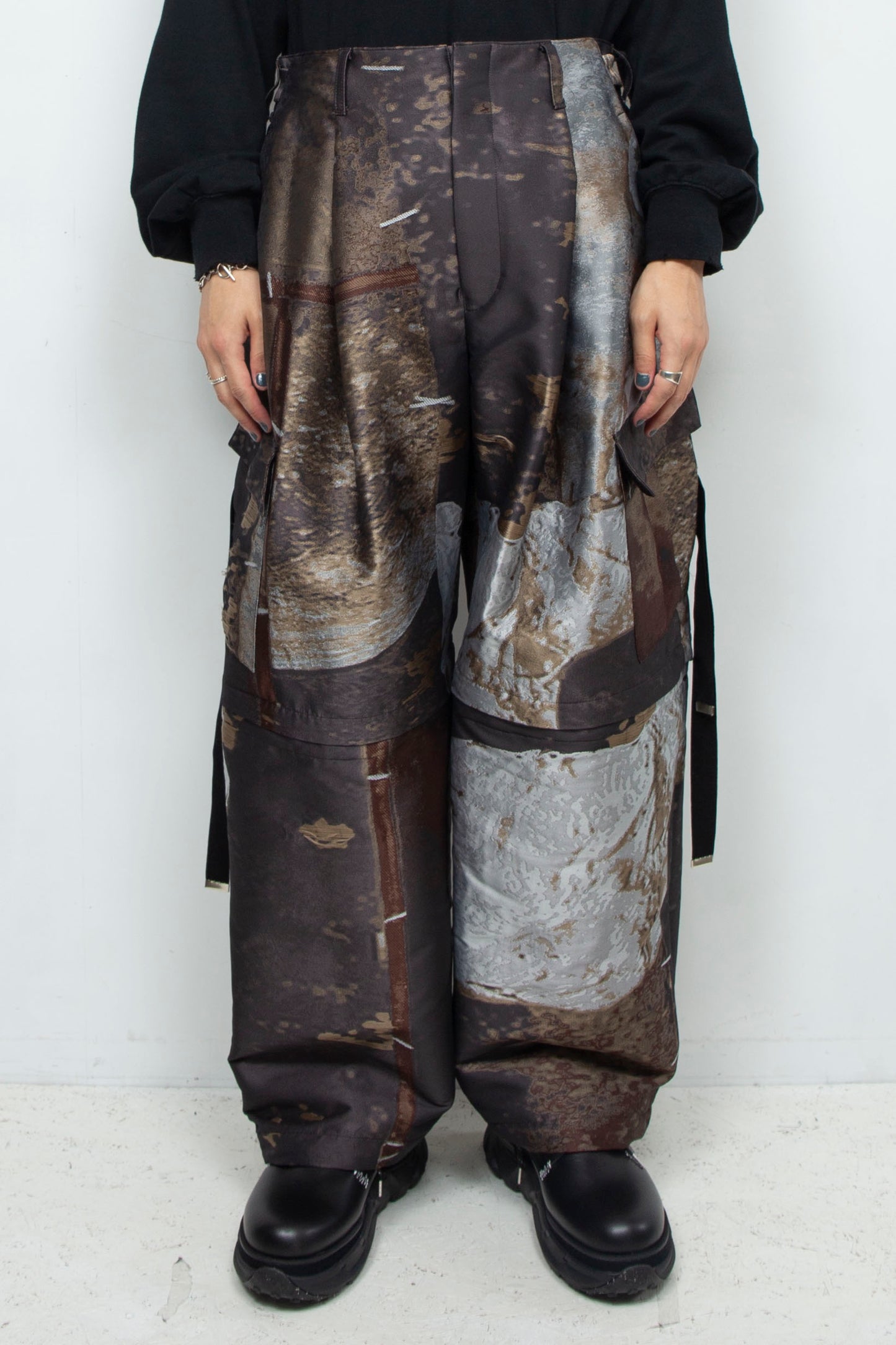 LB24AW-PT05-JQD | 艺术图案做旧提花可拆卸工装裤 | LUMBER&METAL