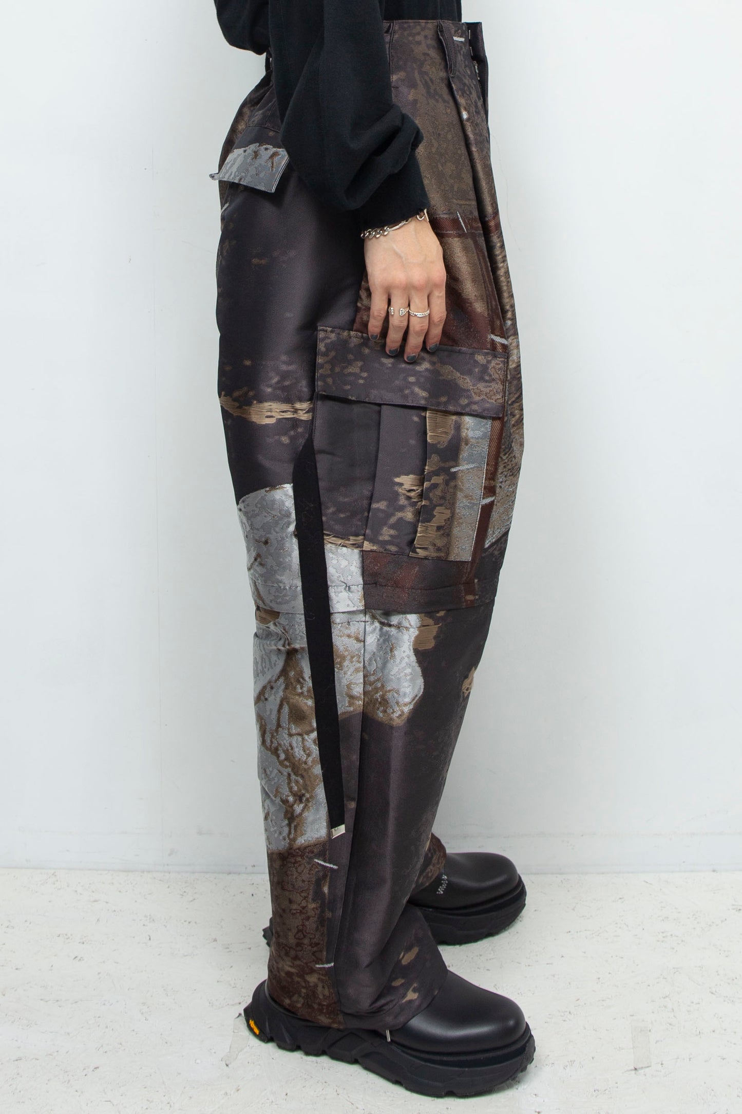 LB24AW-PT05-JQD | 艺术图案做旧提花可拆卸工装裤 | LUMBER&METAL