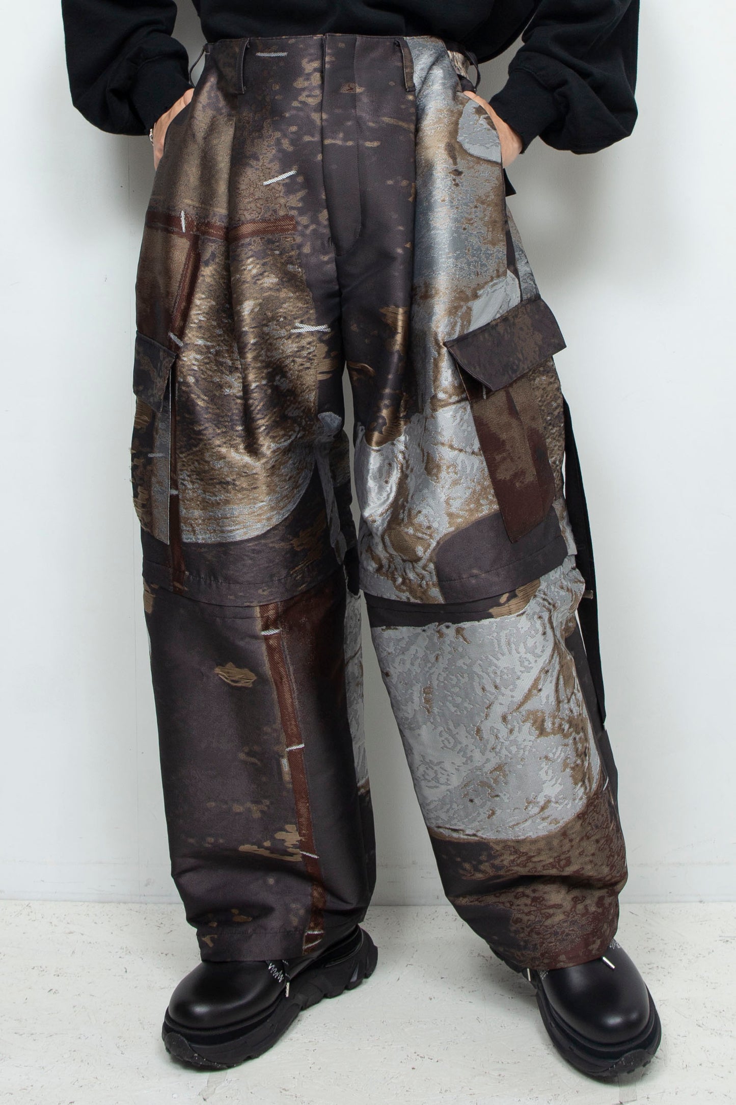 LB24AW-PT05-JQD | 艺术图案做旧提花可拆卸工装裤 | LUMBER&METAL