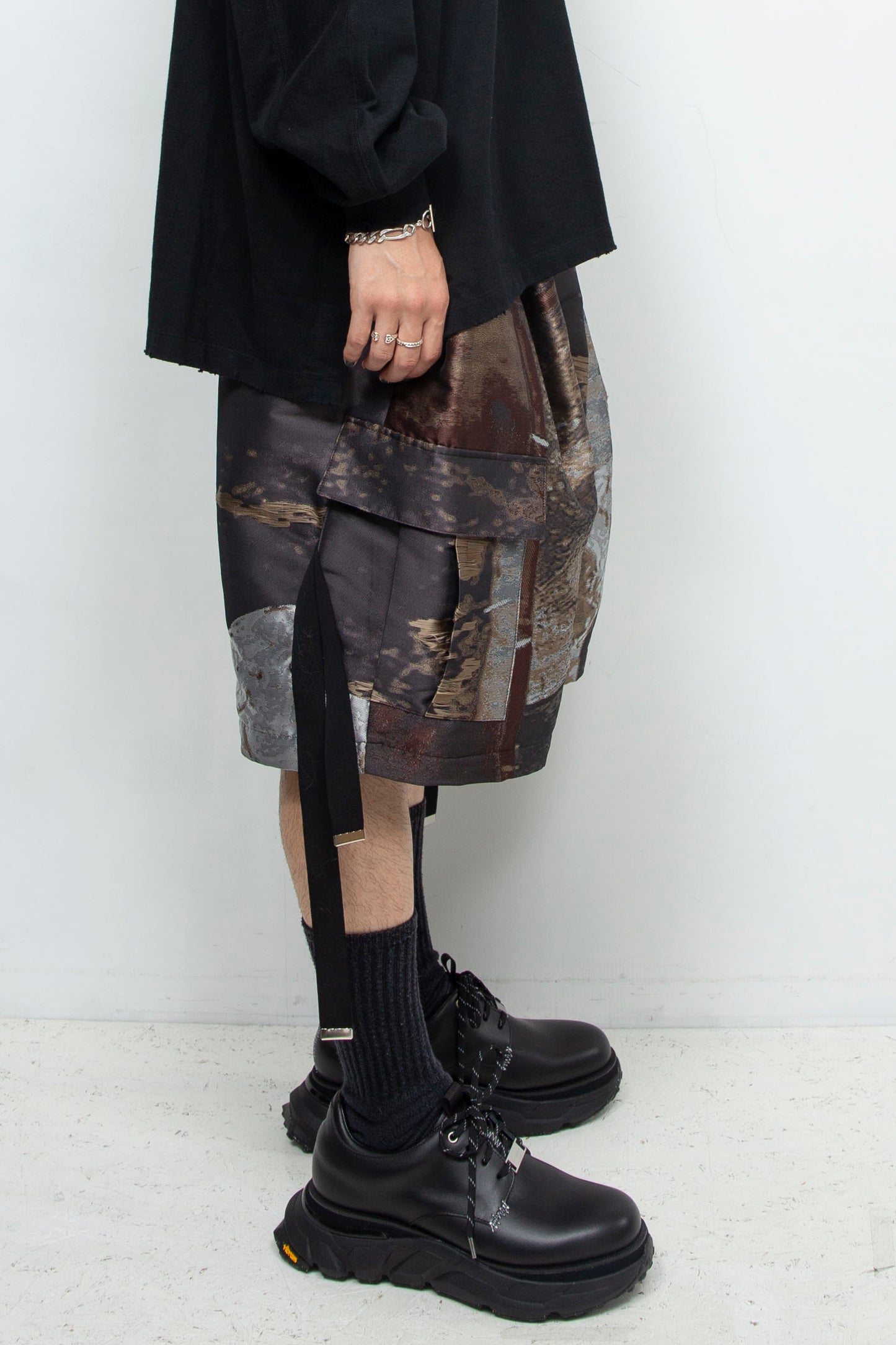 LB24AW-PT05-JQD | 艺术图案做旧提花可拆卸工装裤 | LUMBER&METAL