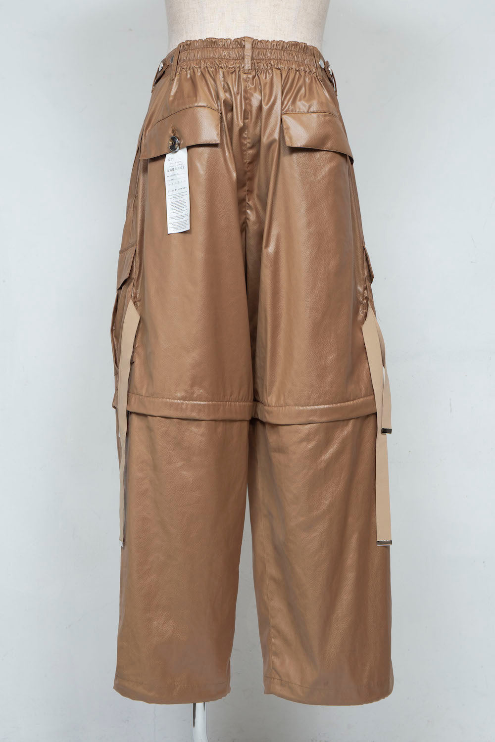 <LAST 1点> LB25SS-PT05-FFL | FAKE-FAKE LEATHER Ⅱ デタッチャブルカーゴパンツ | BROWN