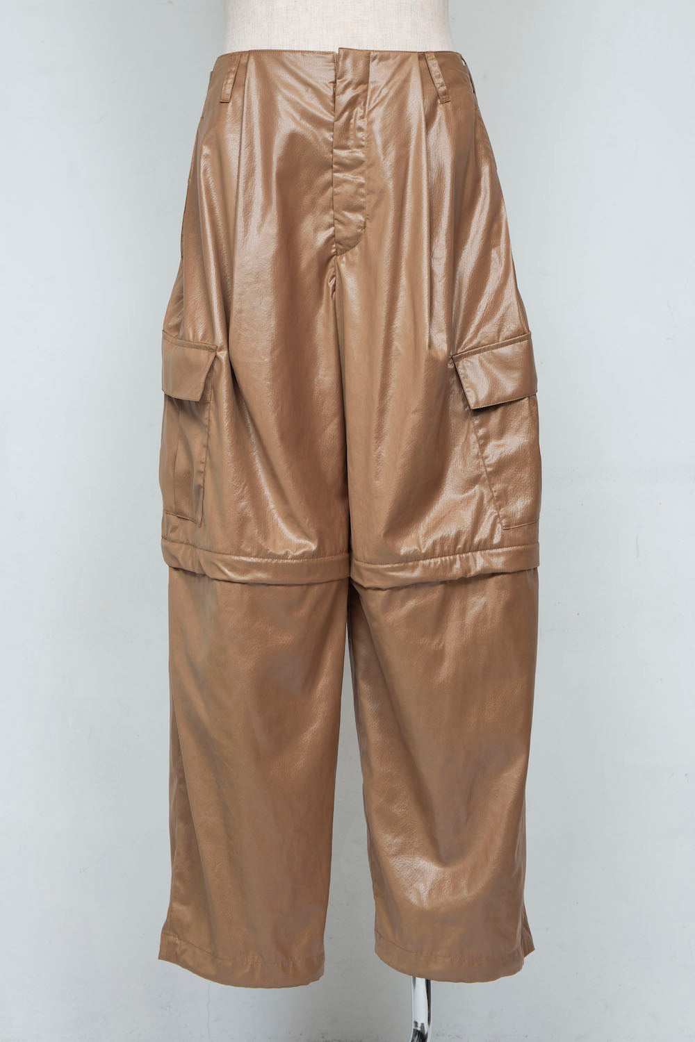 <LAST 1点> LB25SS-PT05-FFL | FAKE-FAKE LEATHER Ⅱ デタッチャブルカーゴパンツ | BROWN