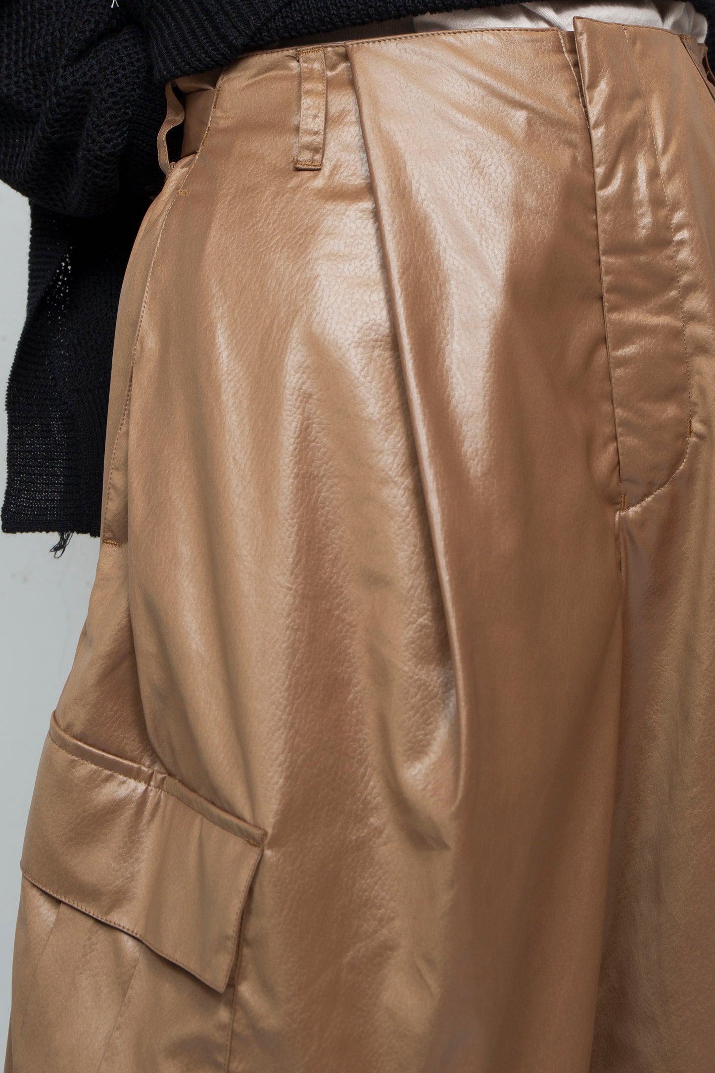 <LAST 1点> LB25SS-PT05-FFL | FAKE-FAKE LEATHER Ⅱ デタッチャブルカーゴパンツ | BROWN