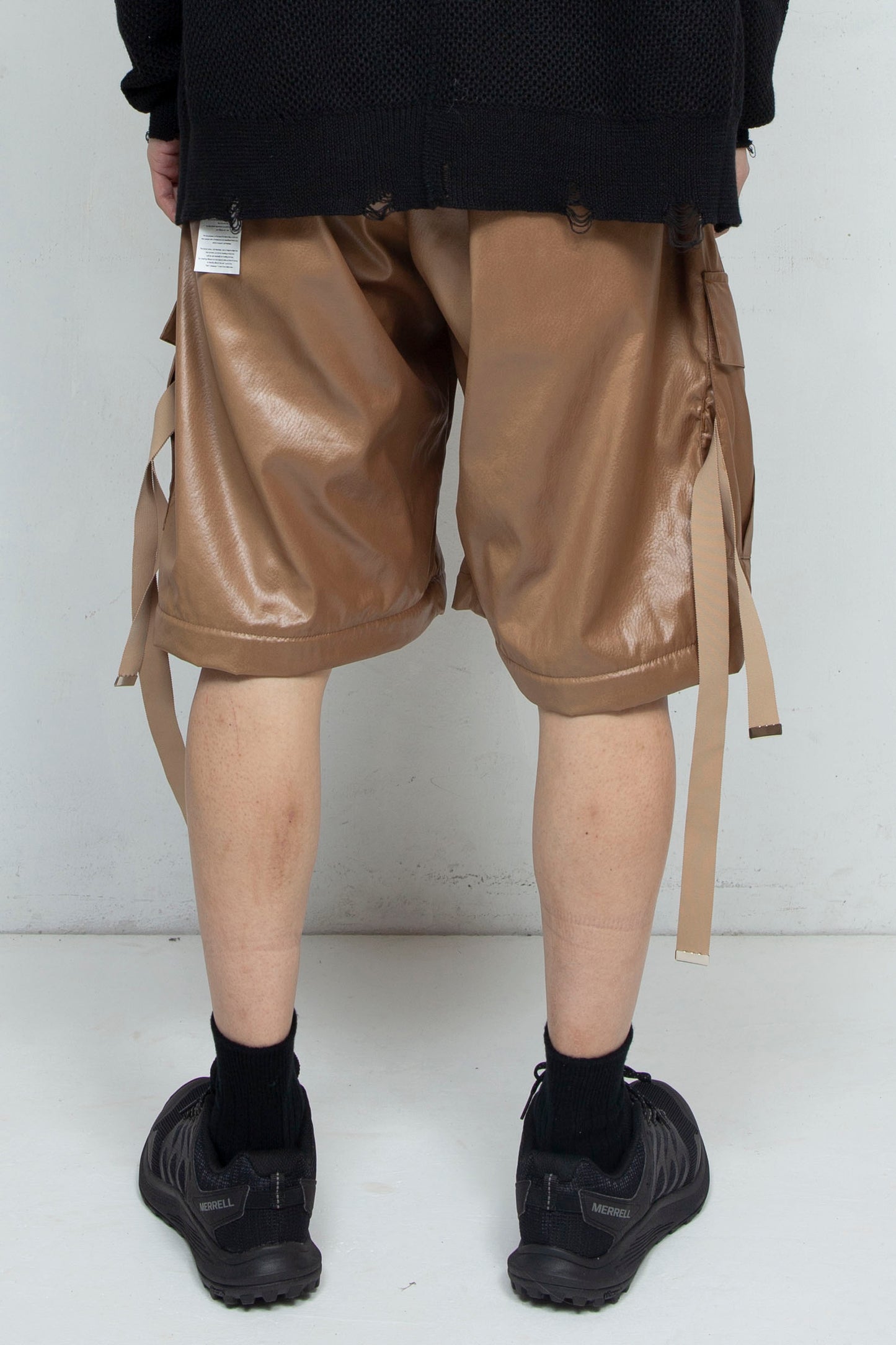 <LAST 1点> LB25SS-PT05-FFL | FAKE-FAKE LEATHER Ⅱ デタッチャブルカーゴパンツ | BROWN