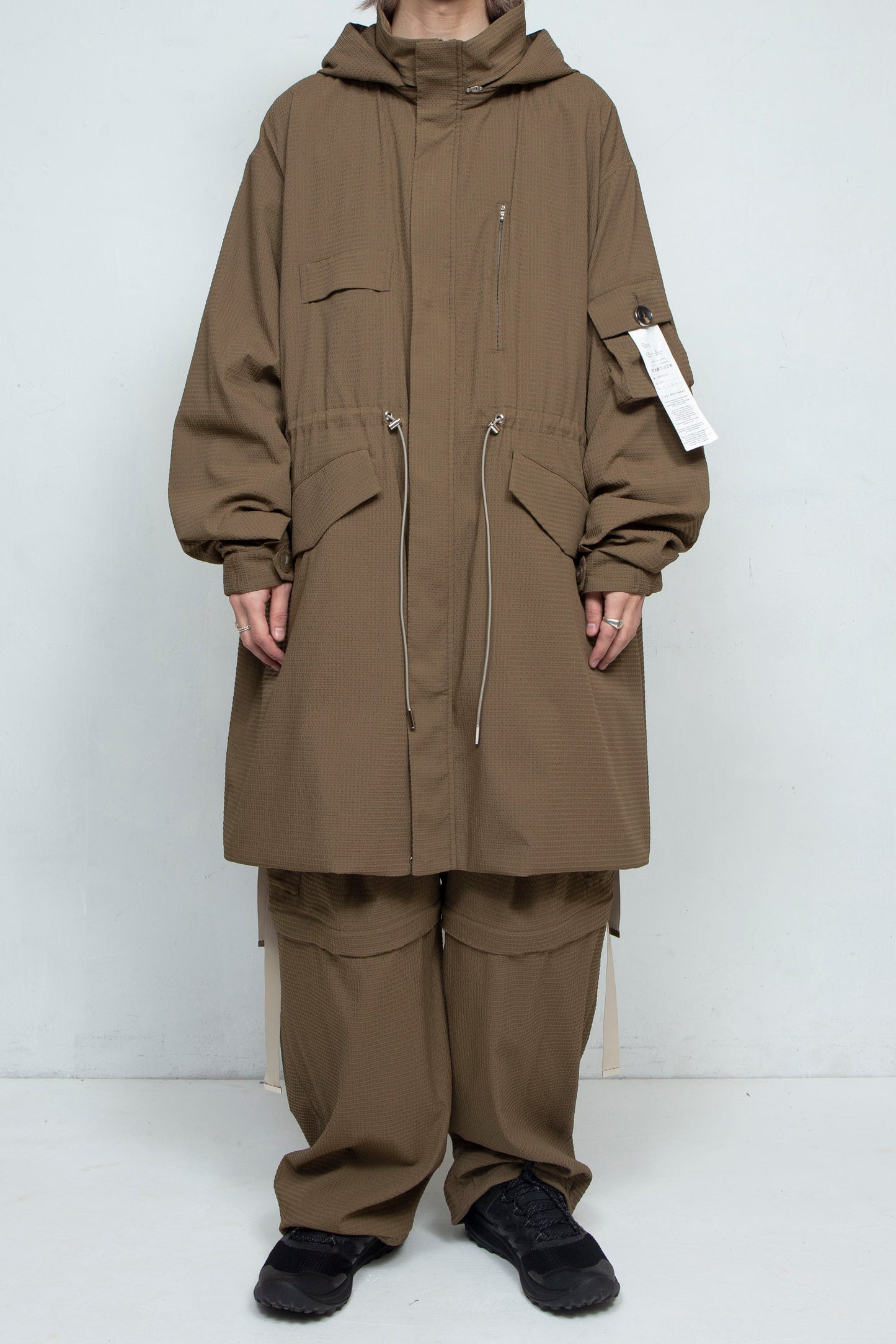 LB25SS-FC01-DTA | 'TORAY' Dot Air®︎ フィッシュテールスプリングコート | OLIVE