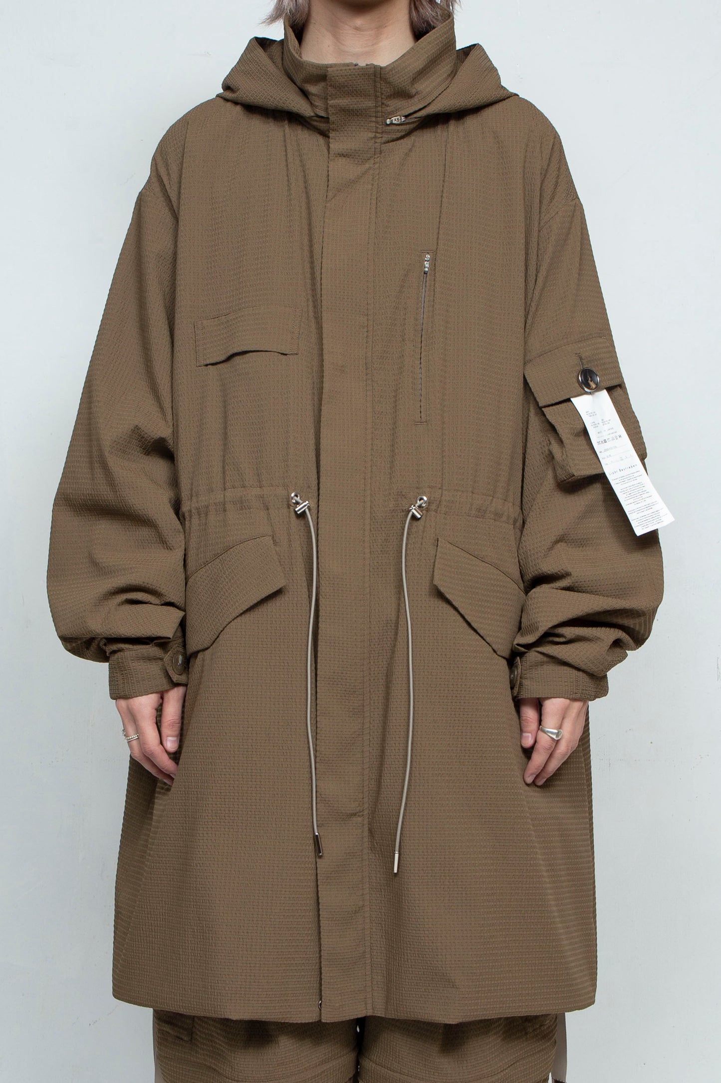 LB25SS-FC01-DTA | 'TORAY' Dot Air®︎ フィッシュテールスプリングコート | OLIVE
