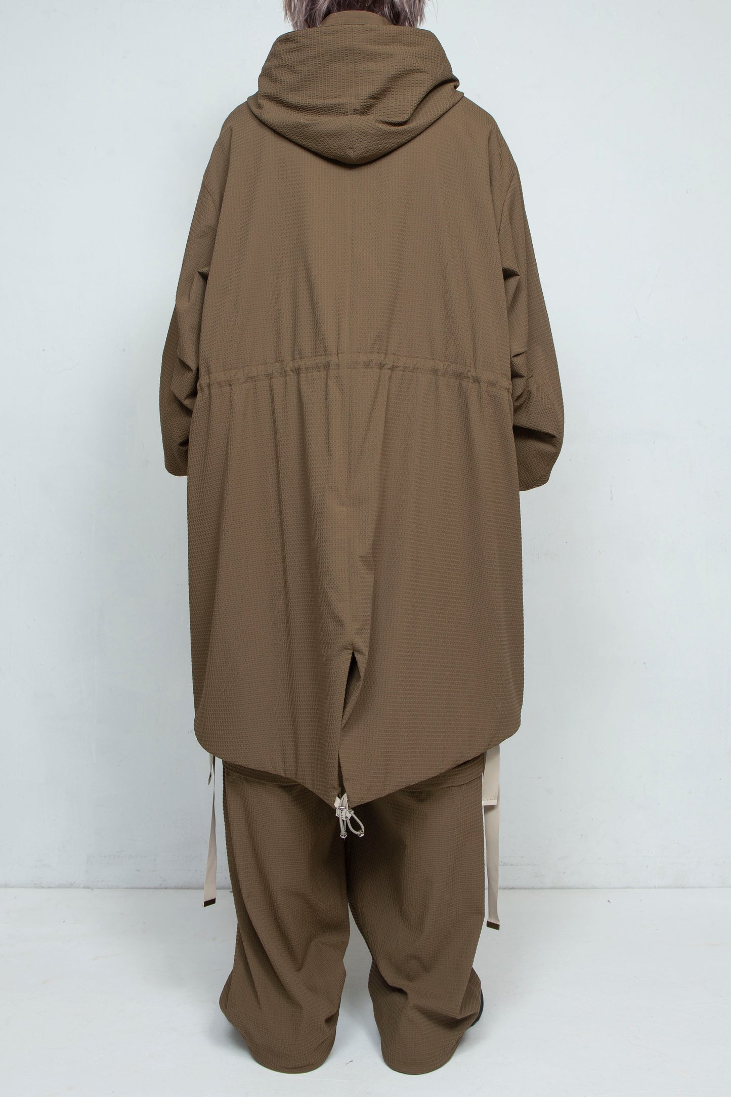LB25SS-FC01-DTA | 'TORAY' Dot Air®︎ フィッシュテールスプリングコート | OLIVE