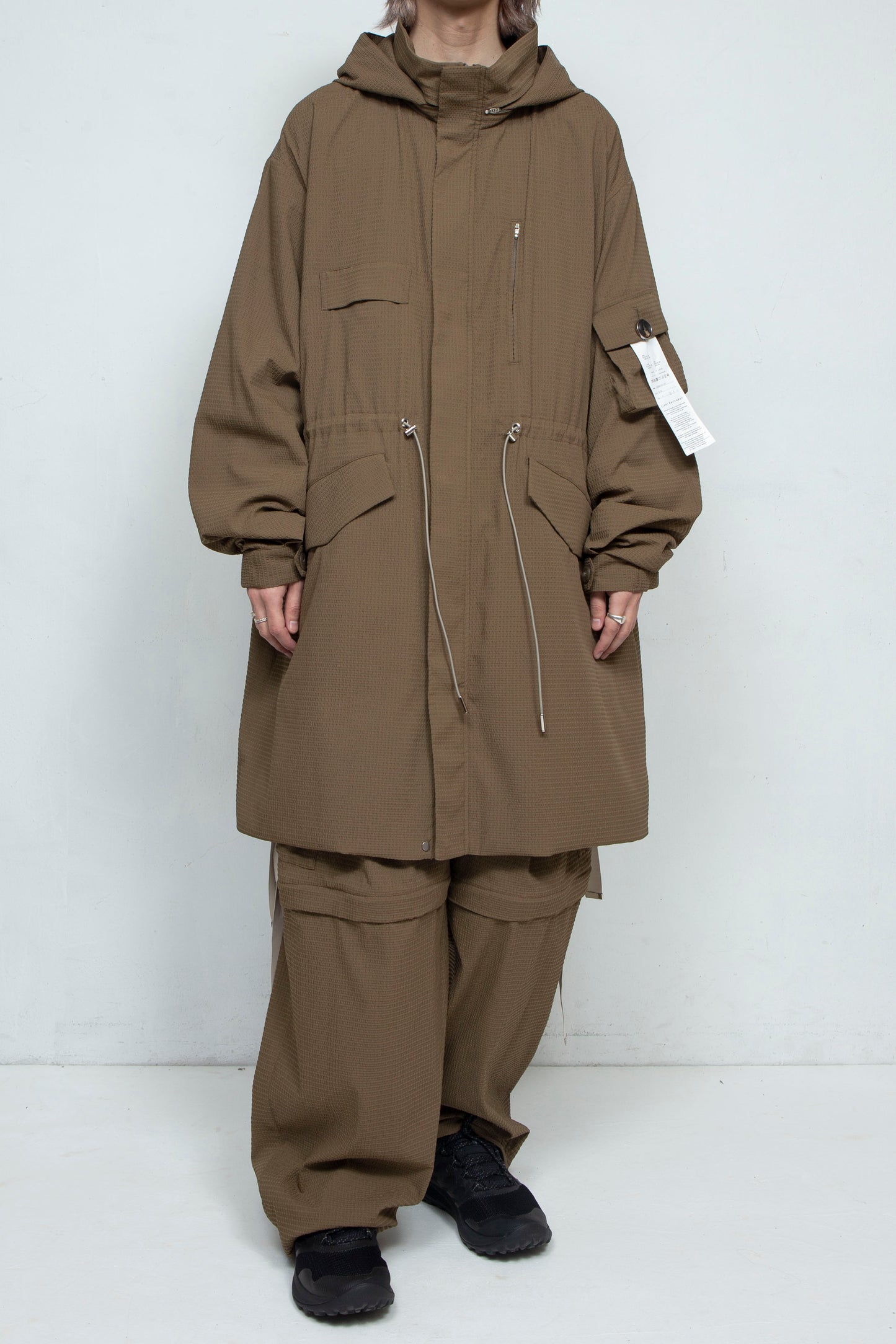 LB25SS-FC01-DTA | 'TORAY' Dot Air®︎ フィッシュテールスプリングコート | OLIVE
