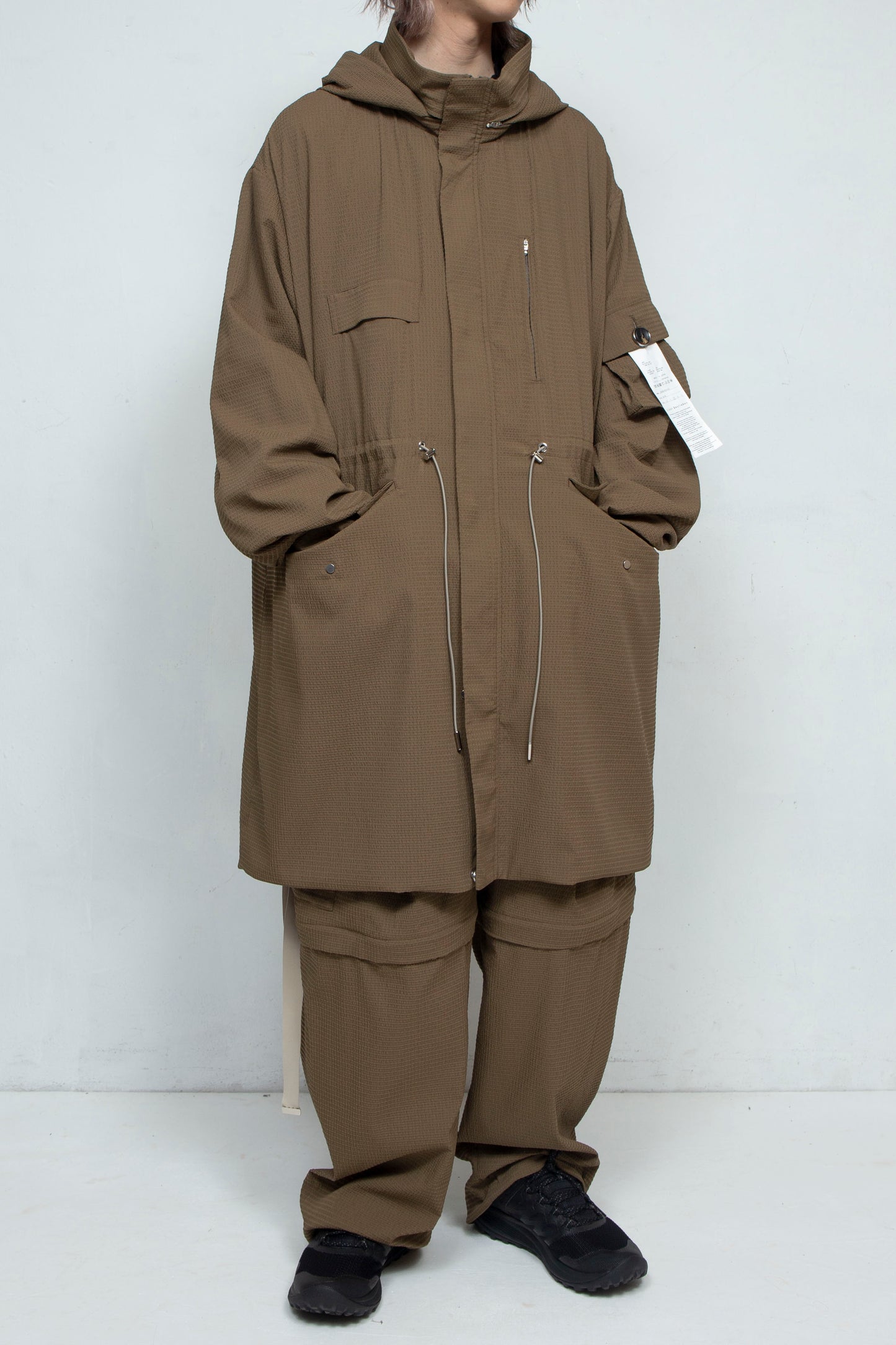 LB25SS-FC01-DTA | 'TORAY' Dot Air®︎ フィッシュテールスプリングコート | OLIVE