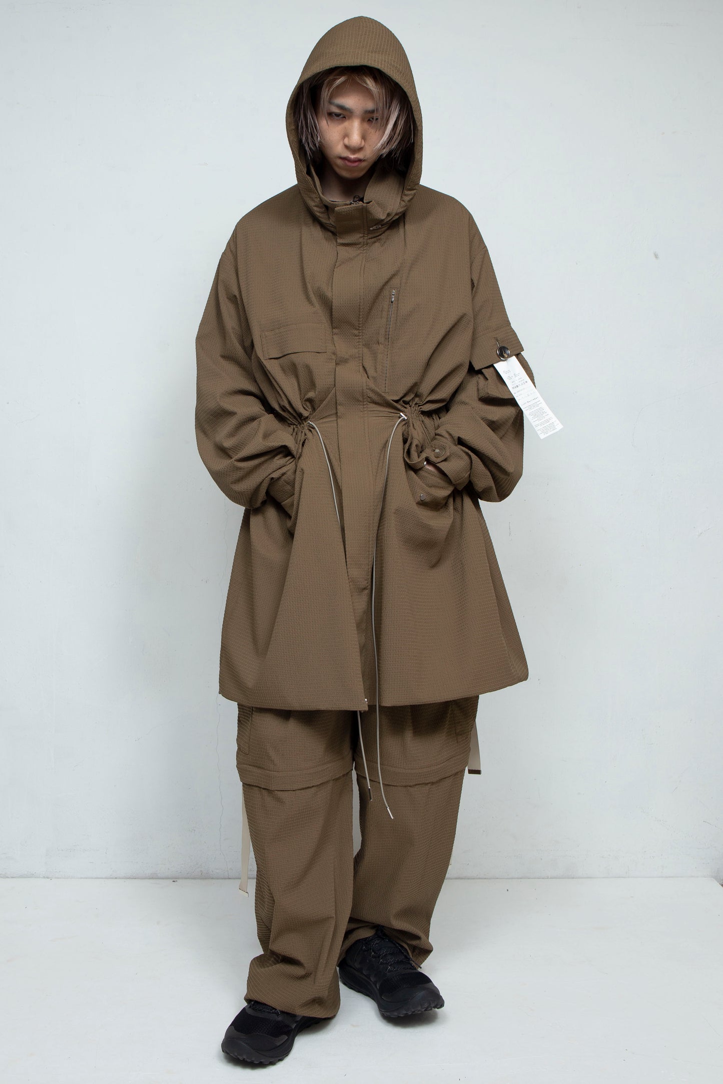 LB25SS-FC01-DTA | 'TORAY' Dot Air®︎ フィッシュテールスプリングコート | OLIVE