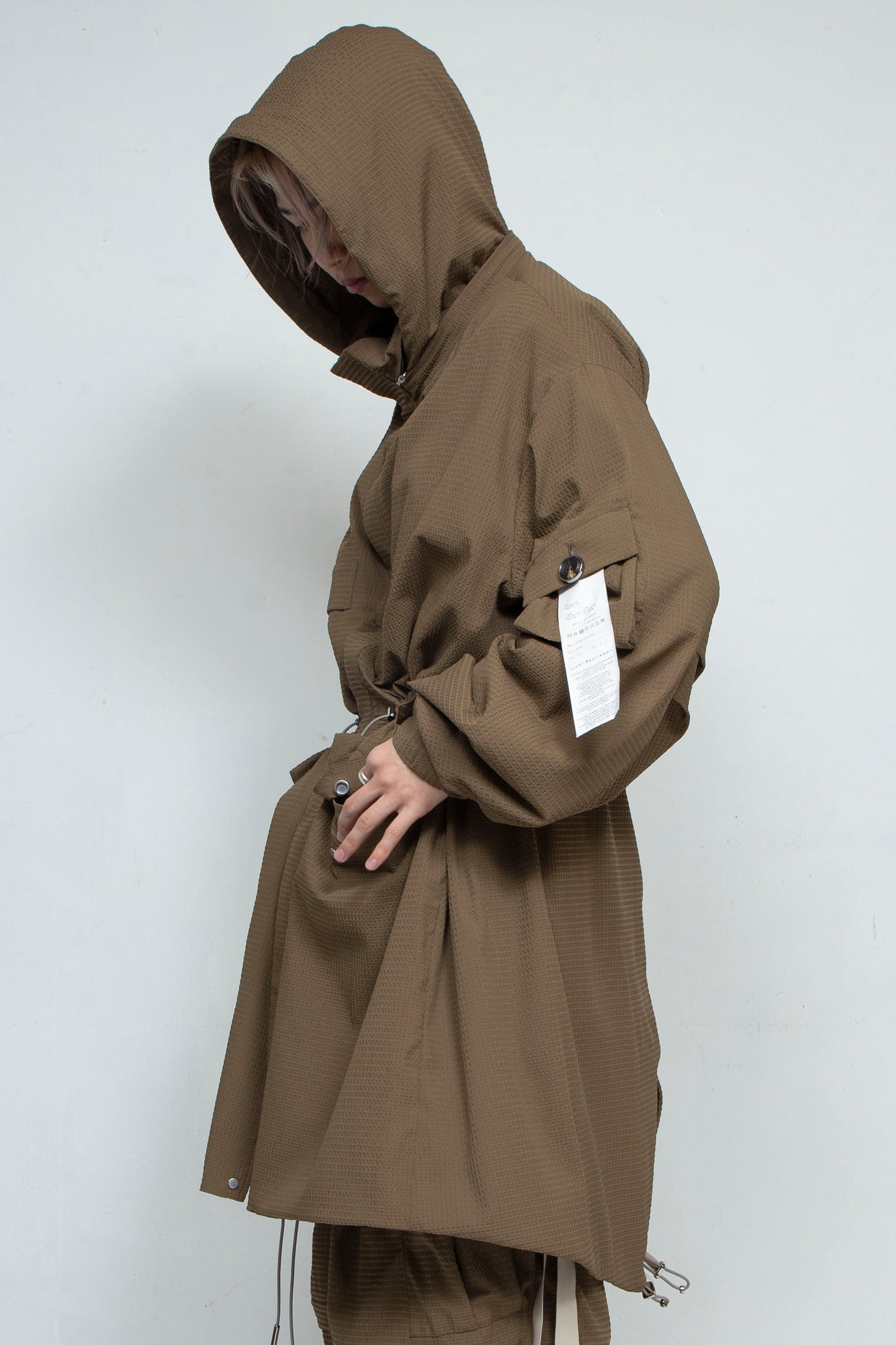 LB25SS-FC01-DTA | 'TORAY' Dot Air®︎ フィッシュテールスプリングコート | OLIVE