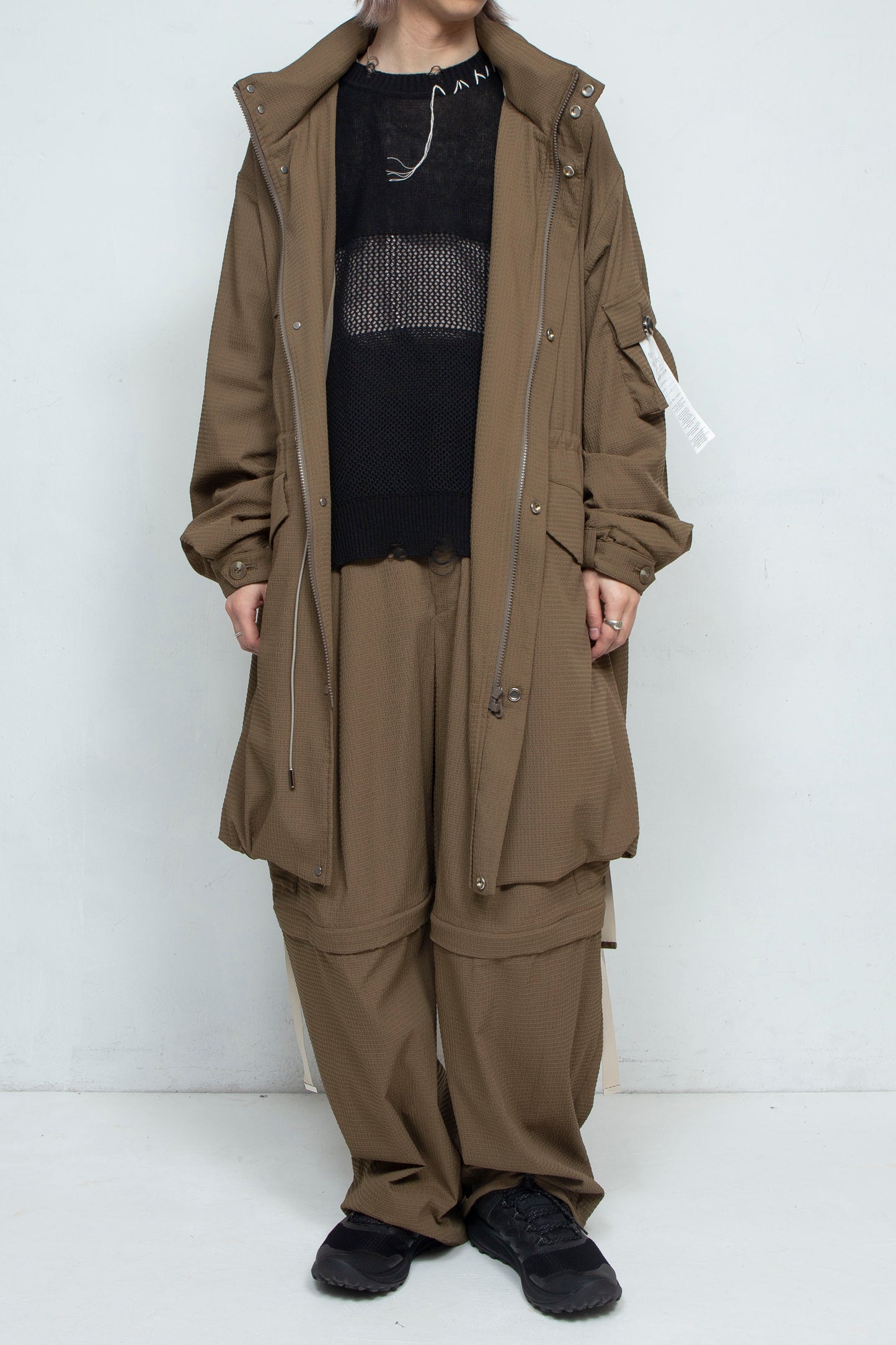 LB25SS-FC01-DTA | 'TORAY' Dot Air®︎ フィッシュテールスプリングコート | OLIVE