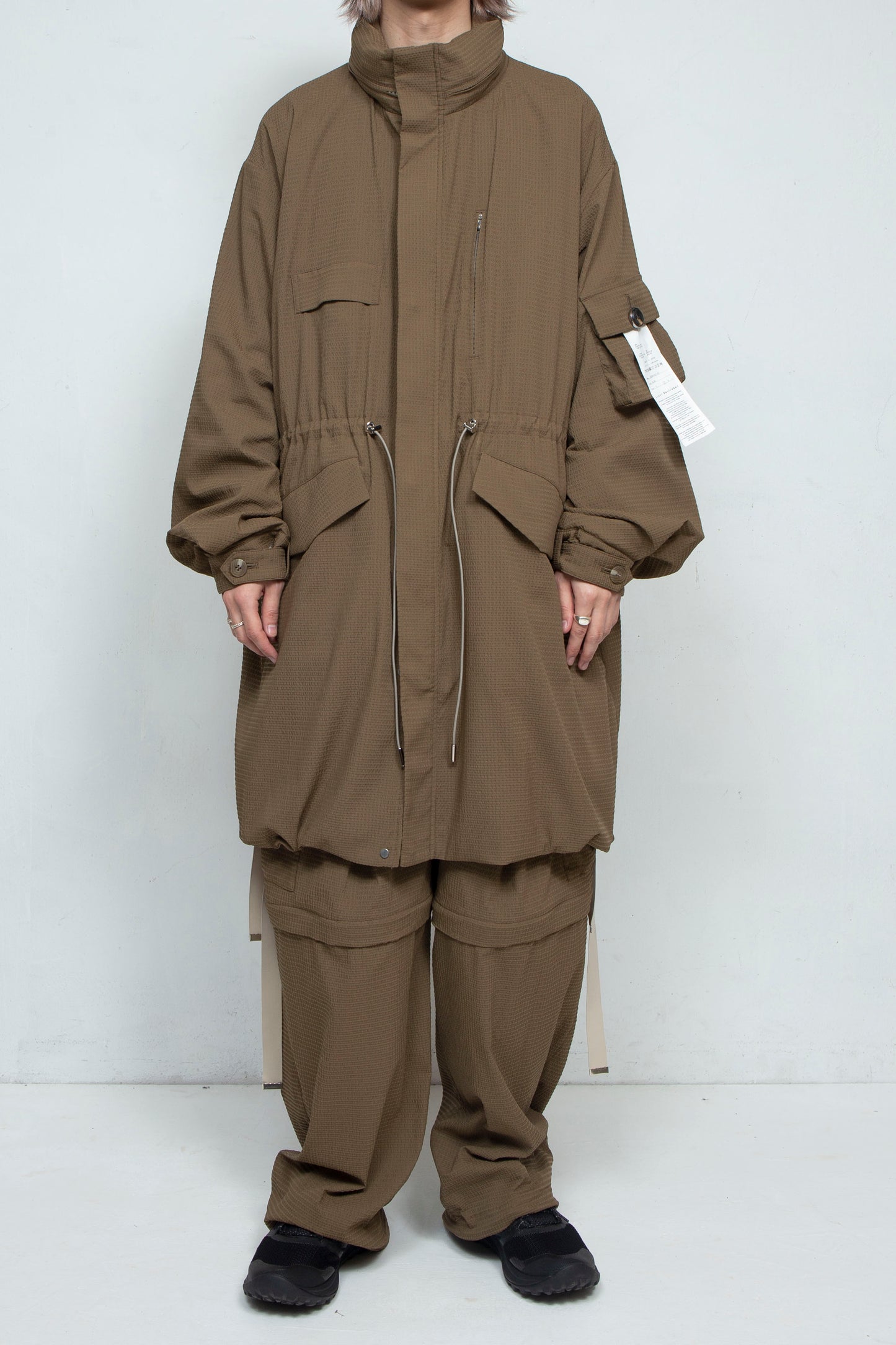 LB25SS-FC01-DTA | 'TORAY' Dot Air®︎ フィッシュテールスプリングコート | OLIVE