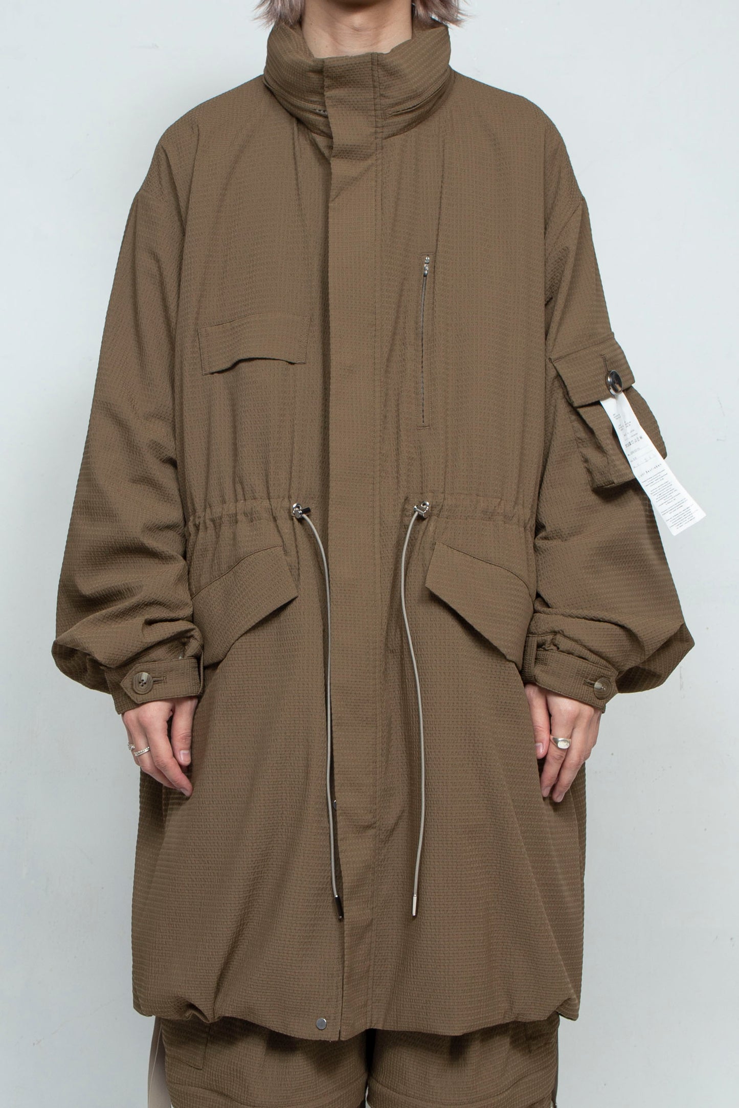 LB25SS-FC01-DTA | 'TORAY' Dot Air®︎ フィッシュテールスプリングコート | OLIVE