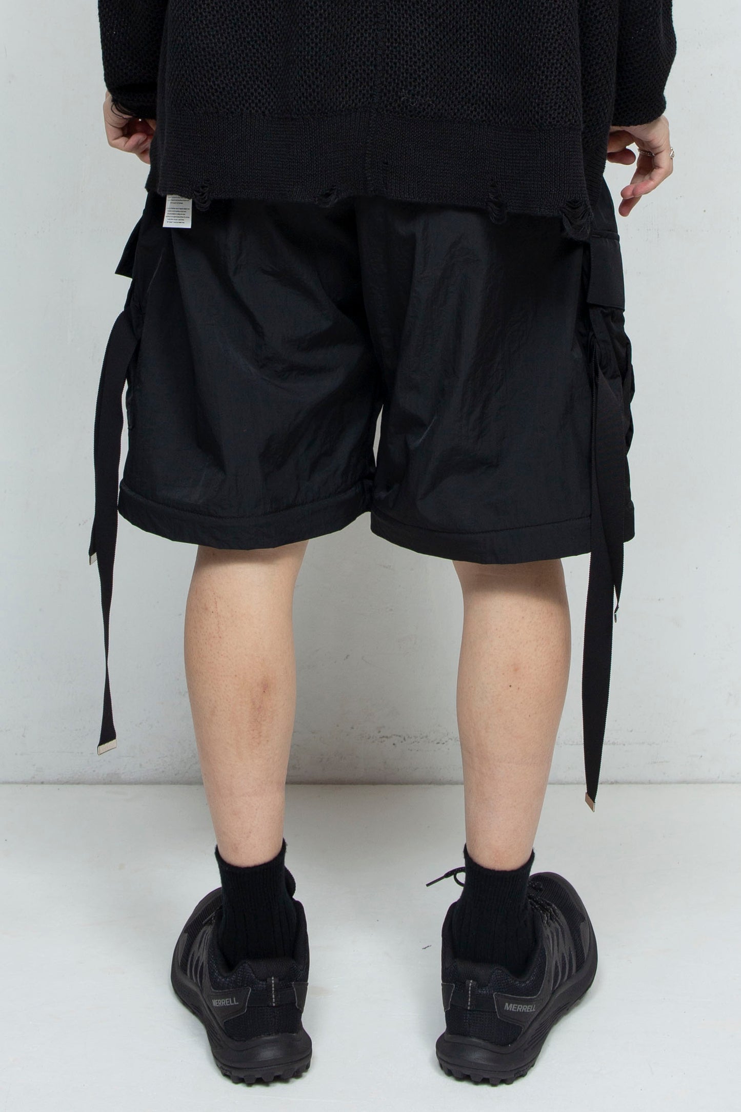 *Limited Fabric* LB25SS-PT05-HCVN | VINTAGE NYLON DETACHABLE CARGO PANTS | BLACK