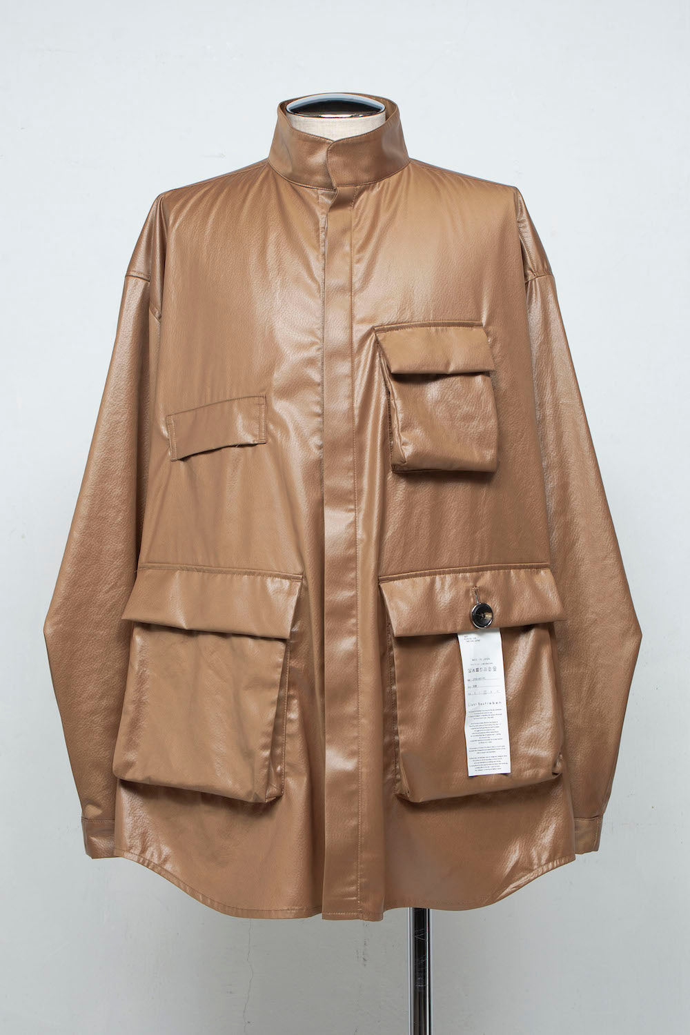 <LAST 1点>
LB25SS-SH07-FFL| FAKE-FAKE LEATHER Ⅱ M-65モチーフシャツジャケット | BROWN