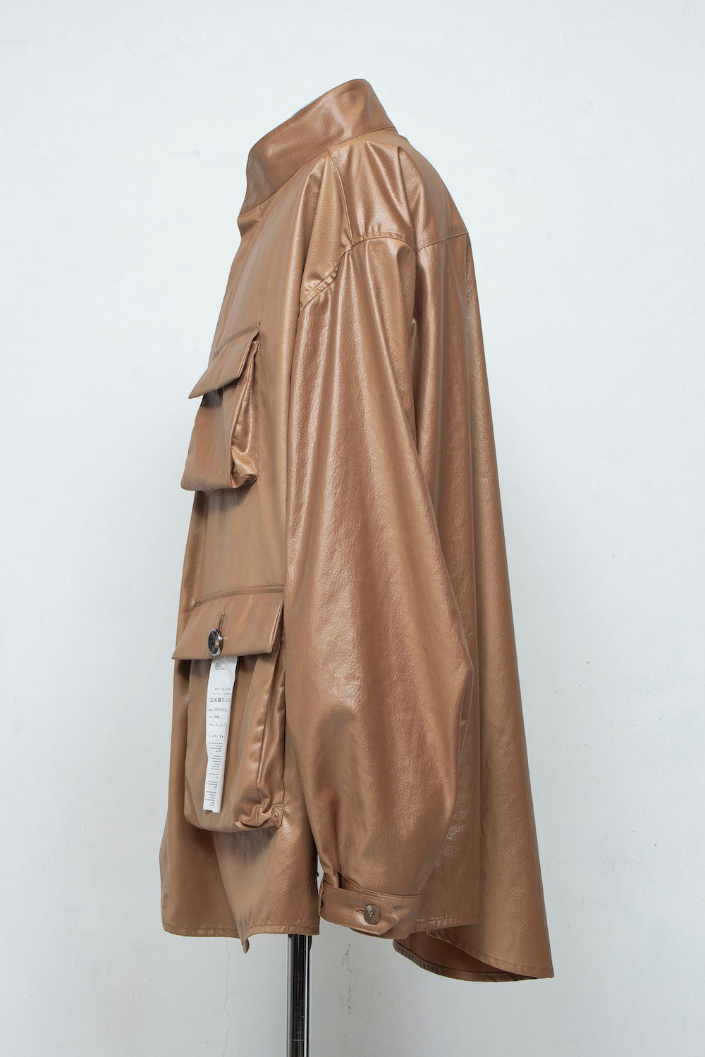 <LAST 1点>
LB25SS-SH07-FFL| FAKE-FAKE LEATHER Ⅱ M-65モチーフシャツジャケット | BROWN