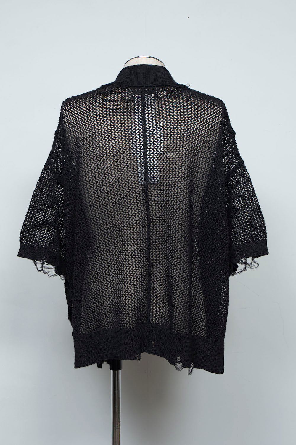 LB25SS-KNPS02 | クラッシュドシアーニットポロ | BLACK