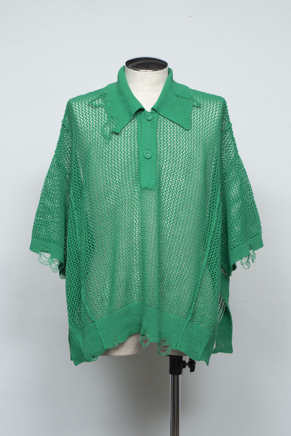 <LAST 1点>
LB25SS-KNPS02 | クラッシュドシアーニットポロ | GREEN
