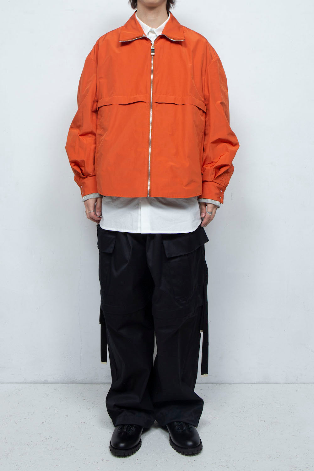 LB24SS-SHBL01-TFT | パウダータッチタフタトラックシャツジャケット | BURNT ORANGE