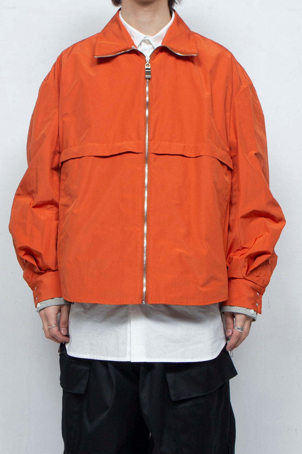 LB24SS-SHBL01-TFT | パウダータッチタフタトラックシャツジャケット | BURNT ORANGE