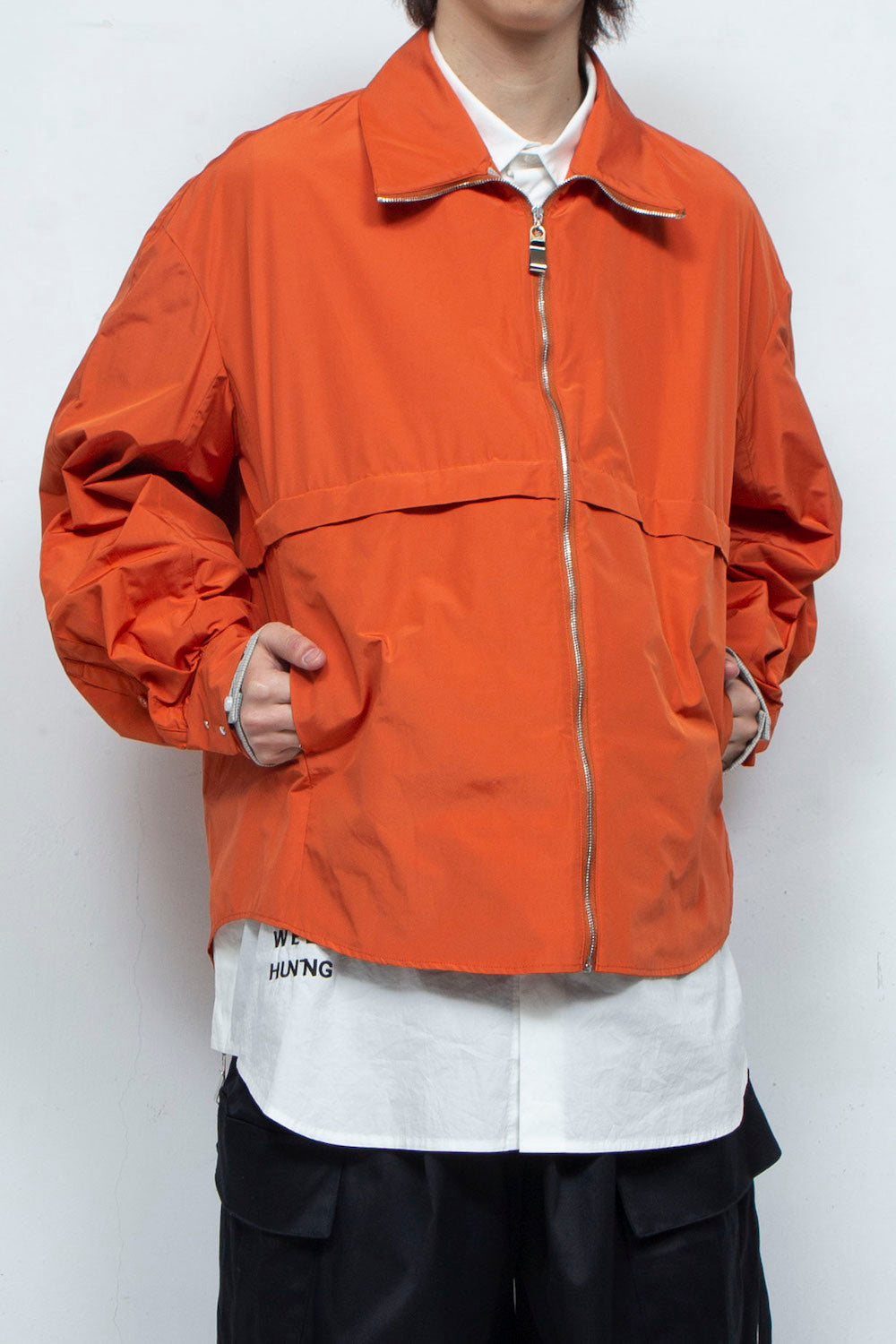 LB24SS-SHBL01-TFT | パウダータッチタフタトラックシャツジャケット | BURNT ORANGE