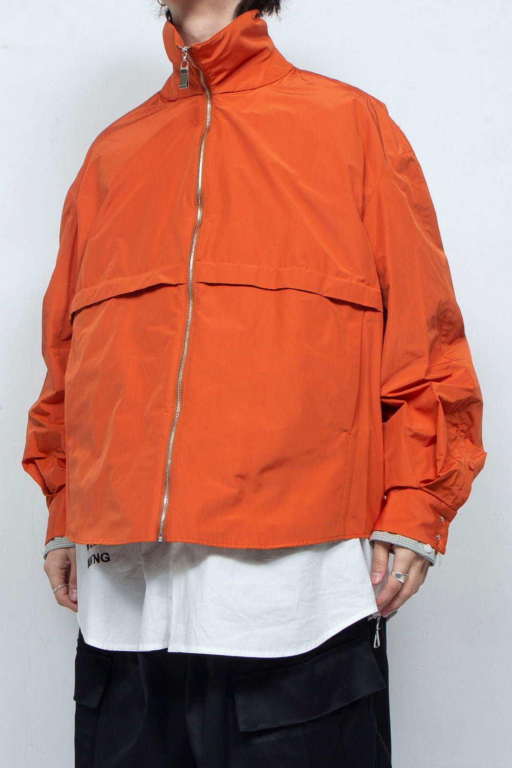 LB24SS-SHBL01-TFT | パウダータッチタフタトラックシャツジャケット | BURNT ORANGE