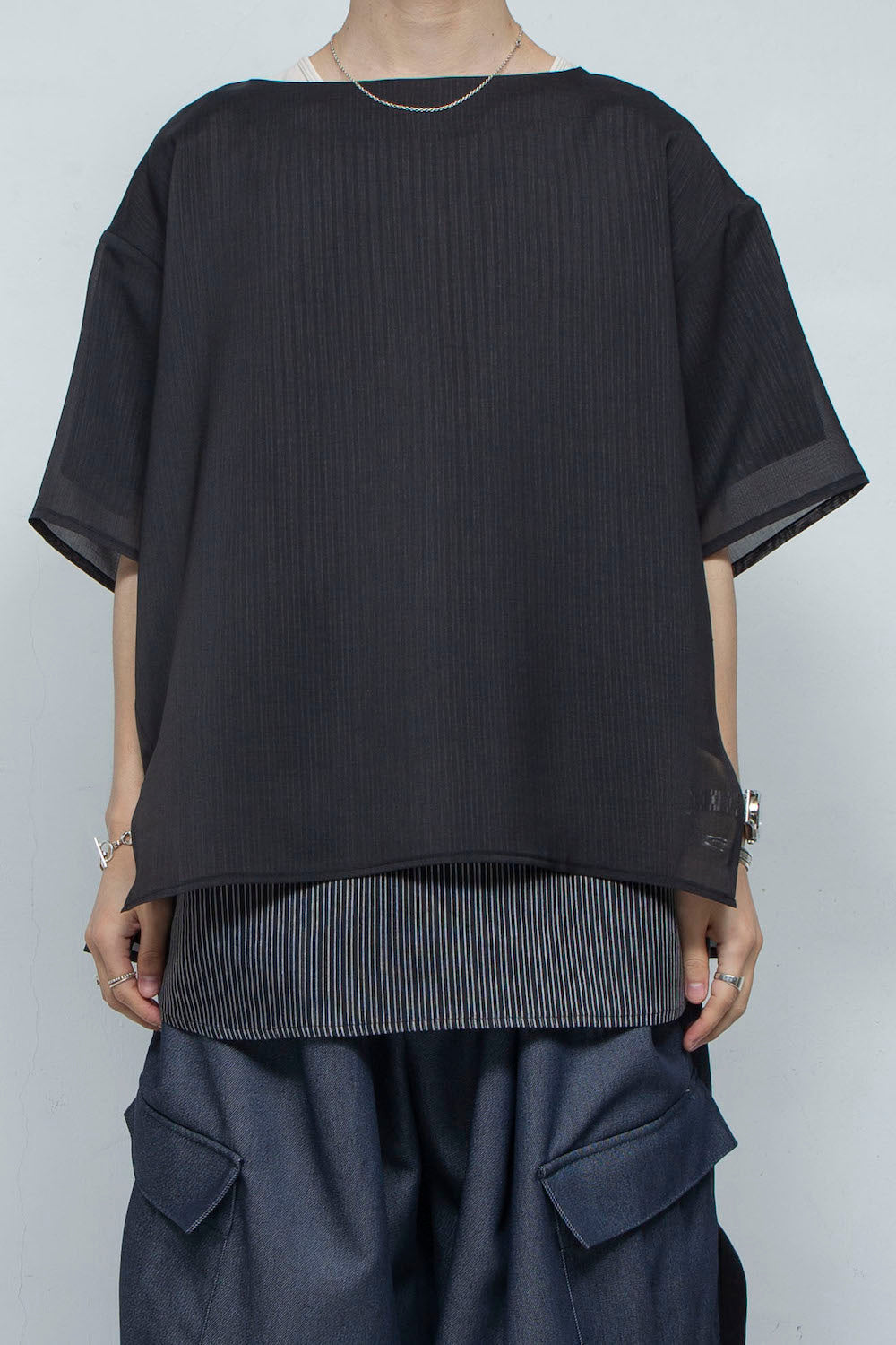 LB24SS-PO06-ETR | 船领人造层套头衫 |