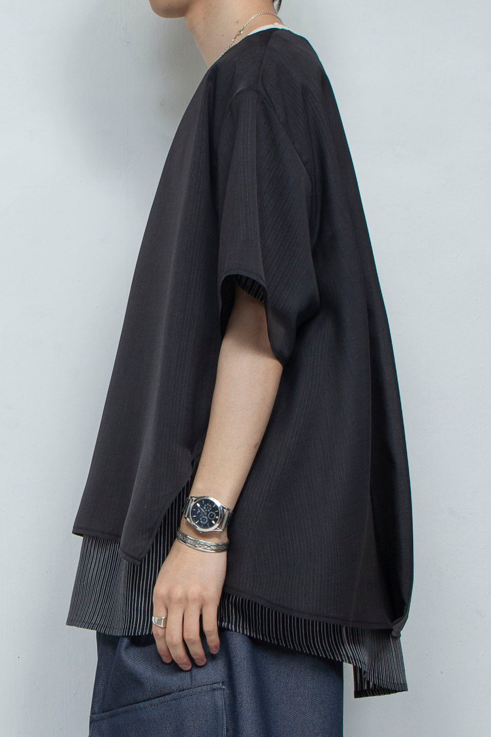 LB24SS-PO06-ETR | 船领人造层套头衫 |