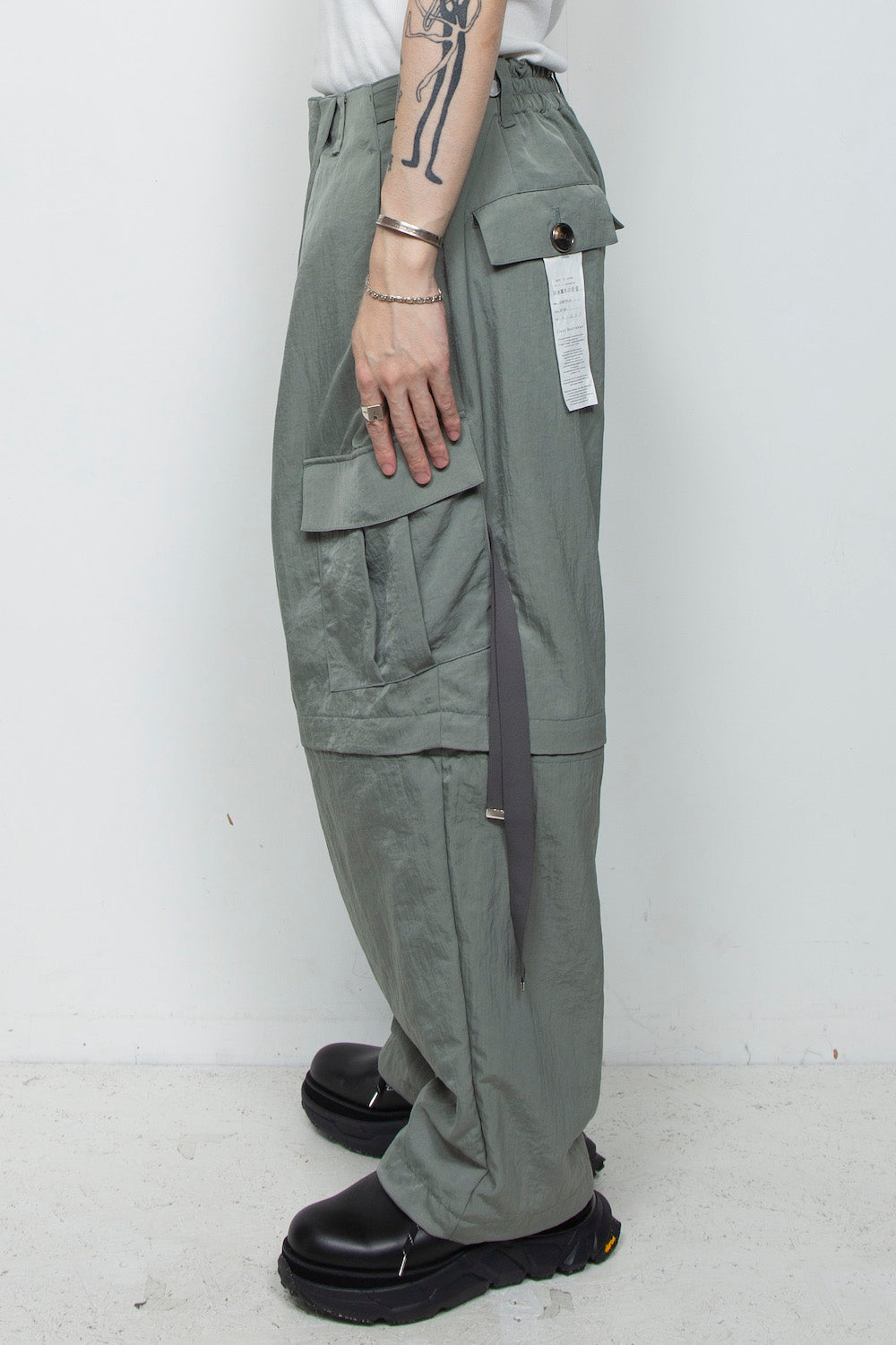<LAST 1点> LB25AW-PT05-VTN | ヴィンテージナイロンデタッチャブルカーゴパンツ | SKY GRAY