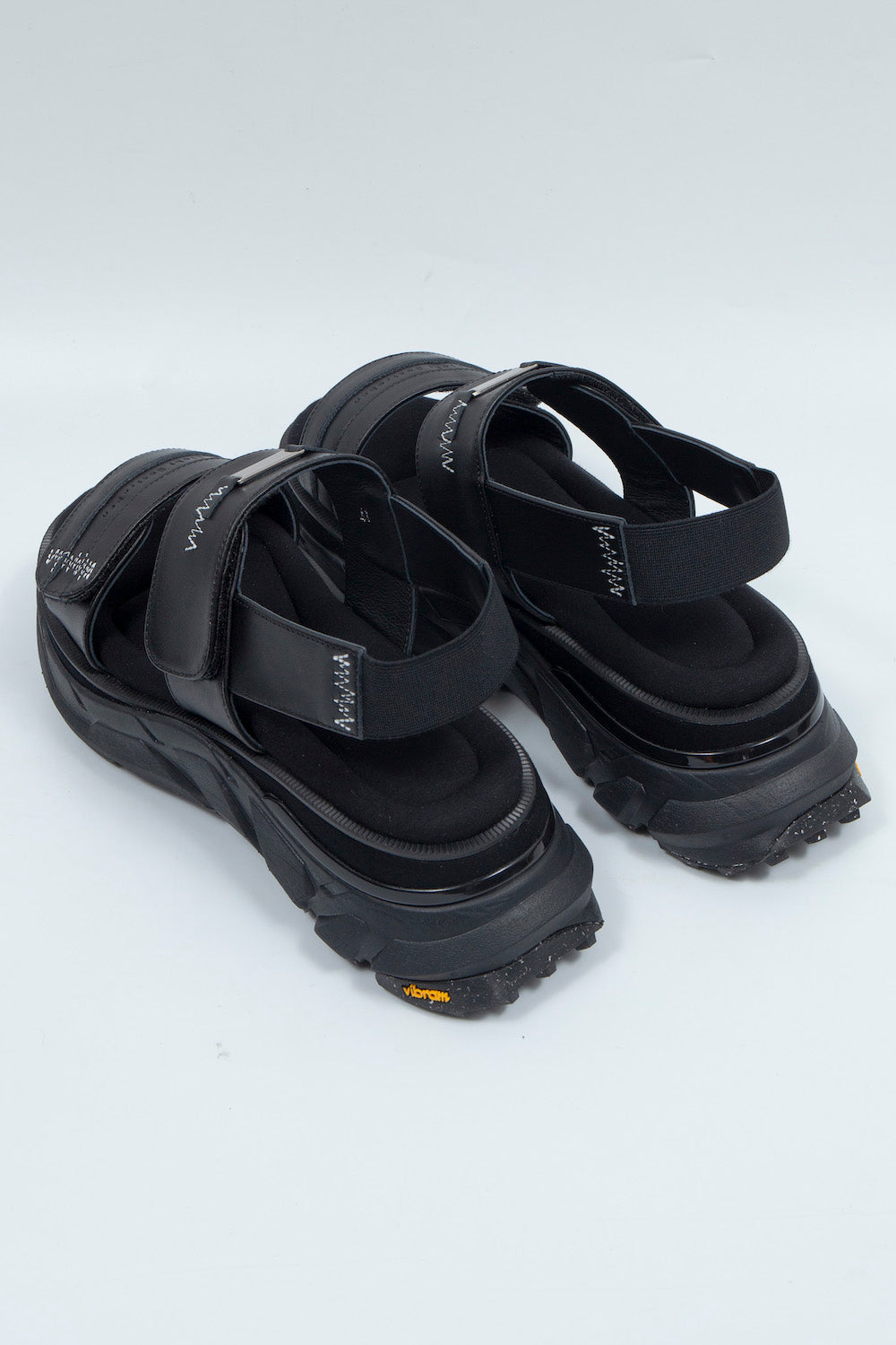 *限定* *復刻版* LBLM-SHOES03 | ステッチワークドッキングレザーサンダル | BLACK