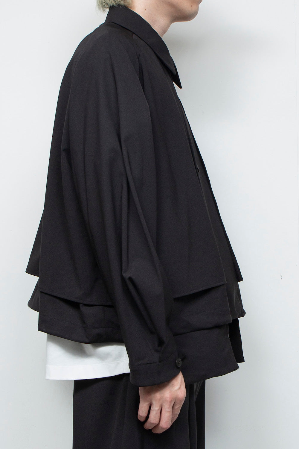 <LAST 1点> LB25AW-SH09-BDS | 3レイヤーボンディングスーツショートトレンチジャケット | BLACK