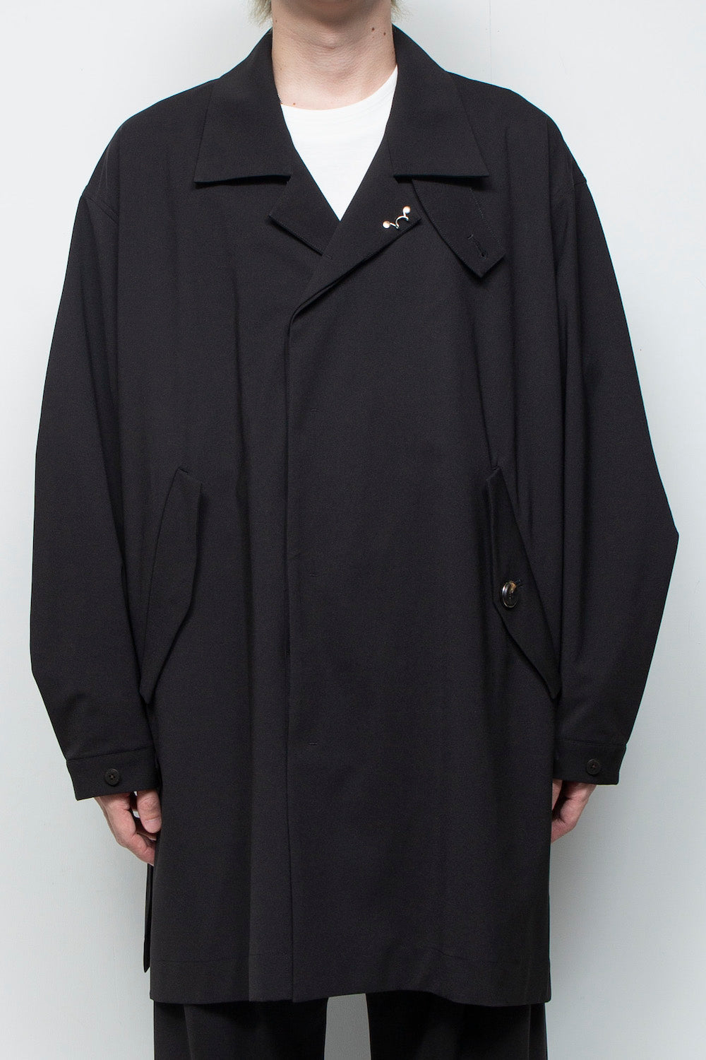 LB25AW-SHCO01-BDS | 3レイヤーボンディングスーツステンカラーライトコート | BLACK