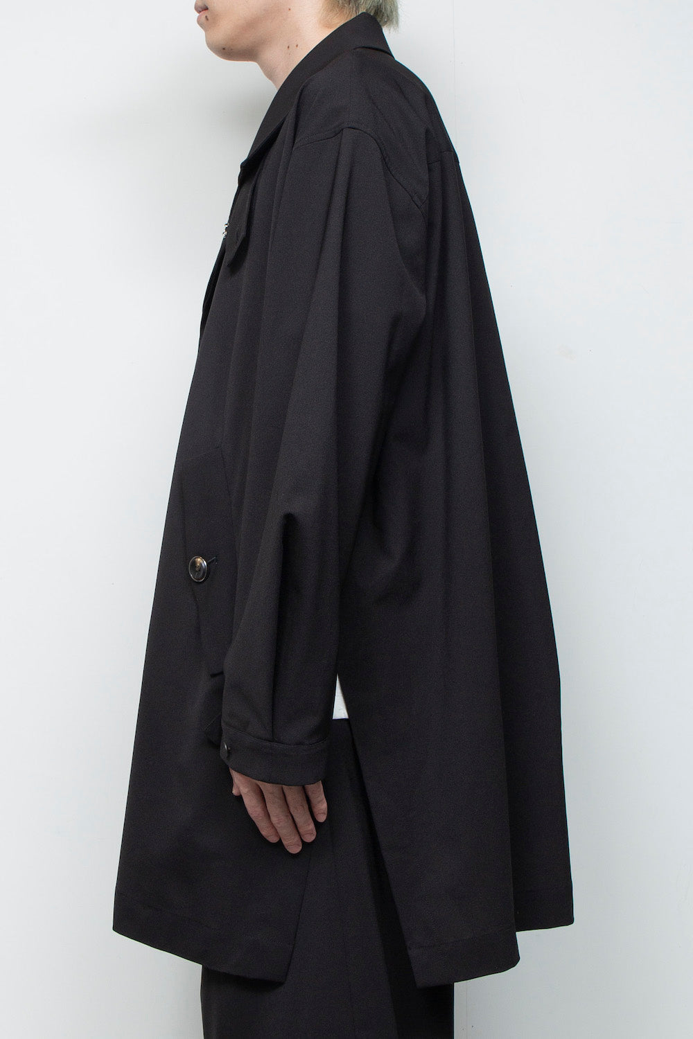 LB25AW-SHCO01-BDS | 3レイヤーボンディングスーツステンカラーライトコート | BLACK