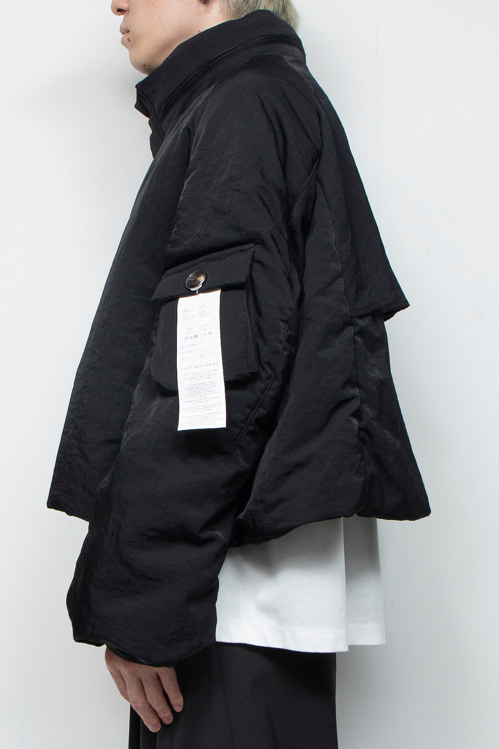 <LAST 1点> LB25AW-BL03-VTN | QUOISM®️パッティングショートフードブルゾン | BLACK