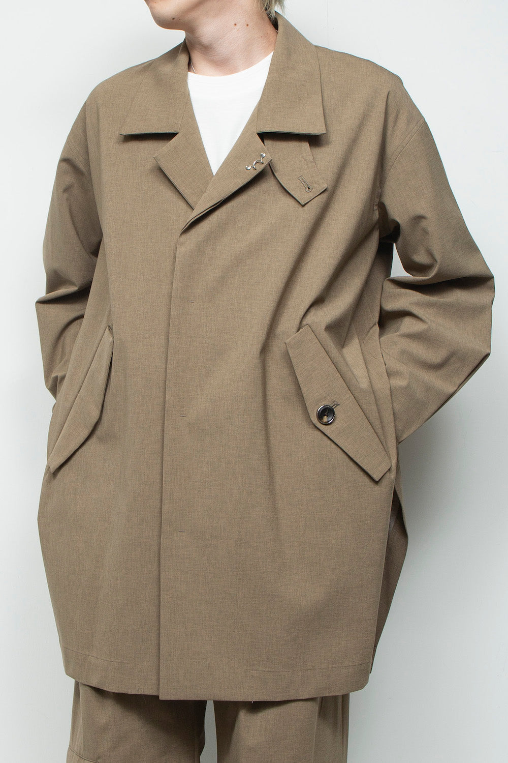 LB25AW-SHCO01-BDS | 3レイヤーボンディングスーツステンカラーライトコート | LEGHORN