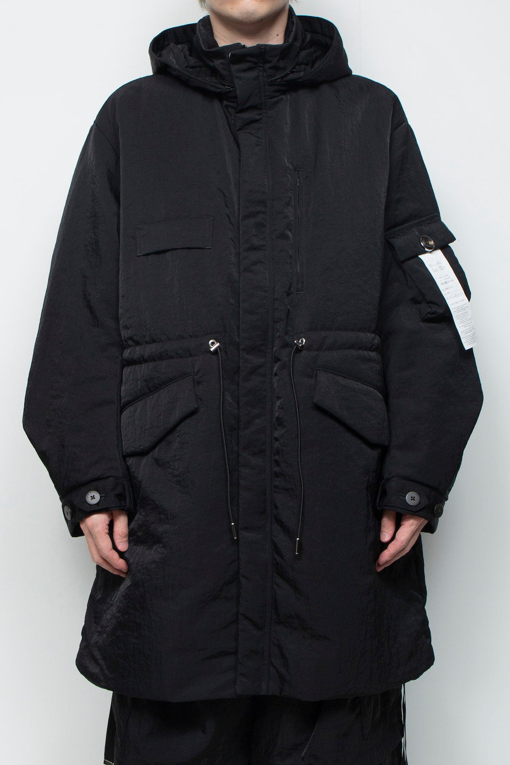 <LAST 1点> LB25AW-FC01-VTN | QUOISM®️パッティングフィッシュテールコート | BLACK