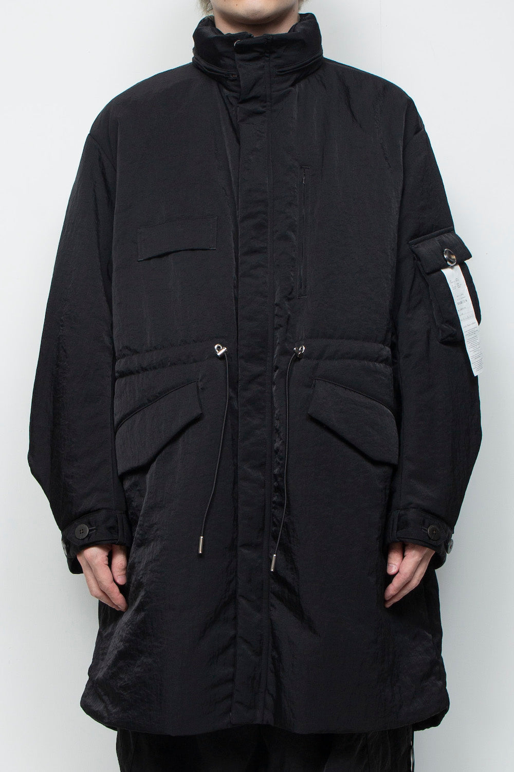 <LAST 1点> LB25AW-FC01-VTN | QUOISM®️パッティングフィッシュテールコート | BLACK