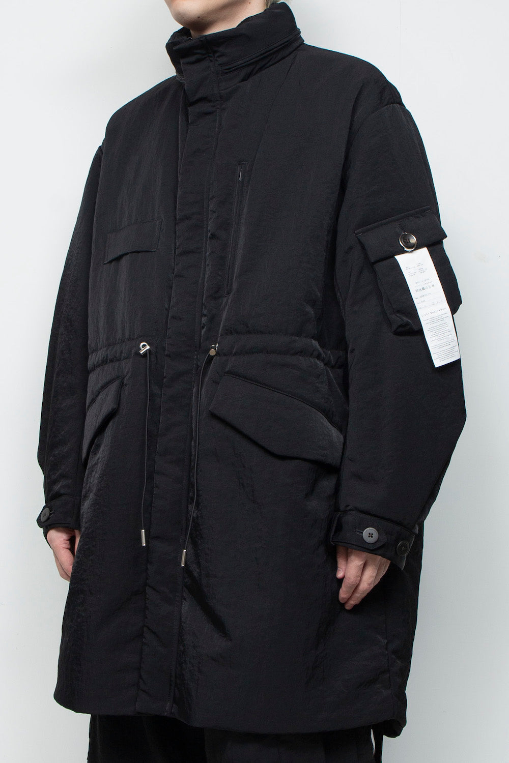 <LAST 1点> LB25AW-FC01-VTN | QUOISM®️パッティングフィッシュテールコート | BLACK