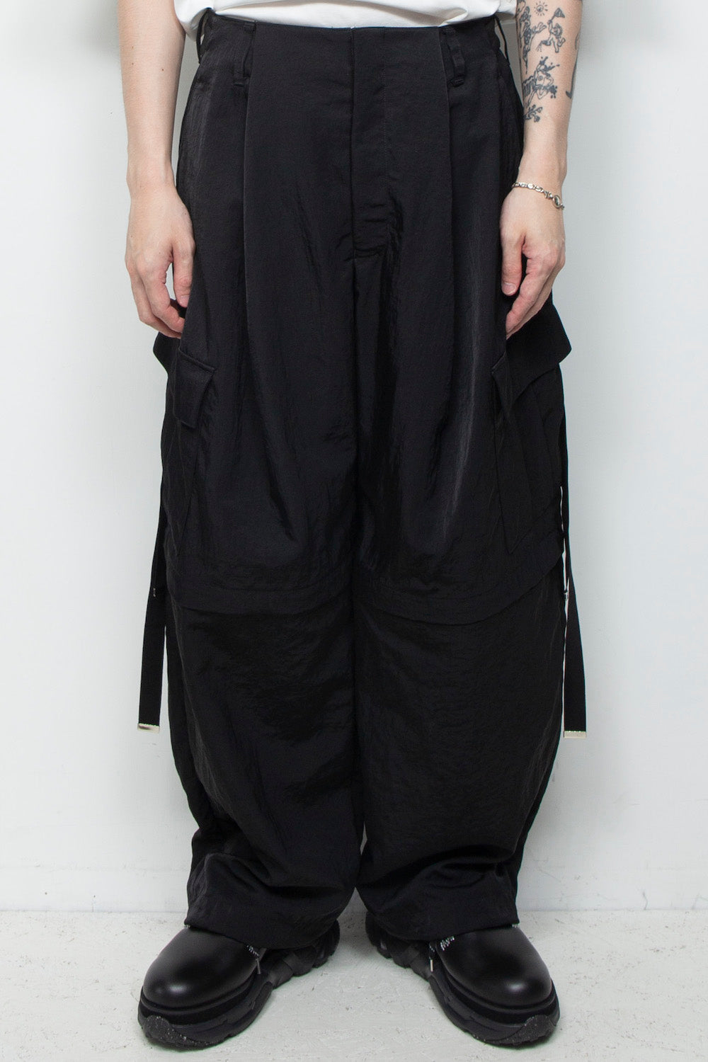 LB25AW-PT05-VTN | ヴィンテージナイロンデタッチャブルカーゴパンツ | BLACK