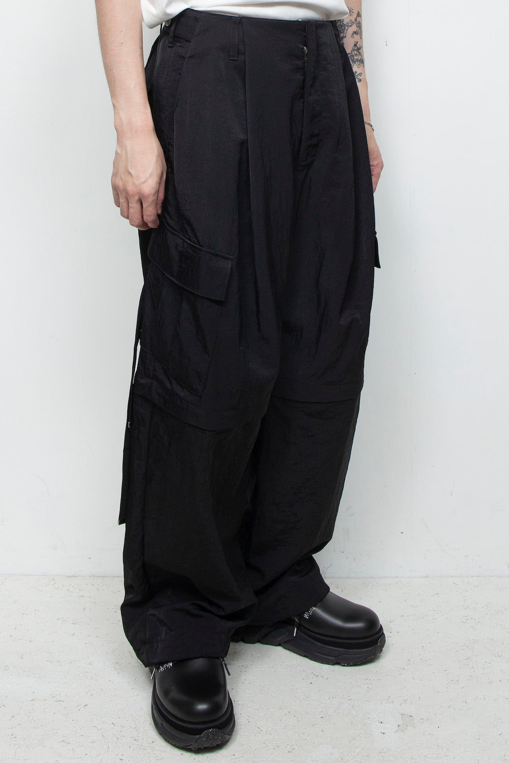 LB25AW-PT05-VTN | ヴィンテージナイロンデタッチャブルカーゴパンツ | BLACK