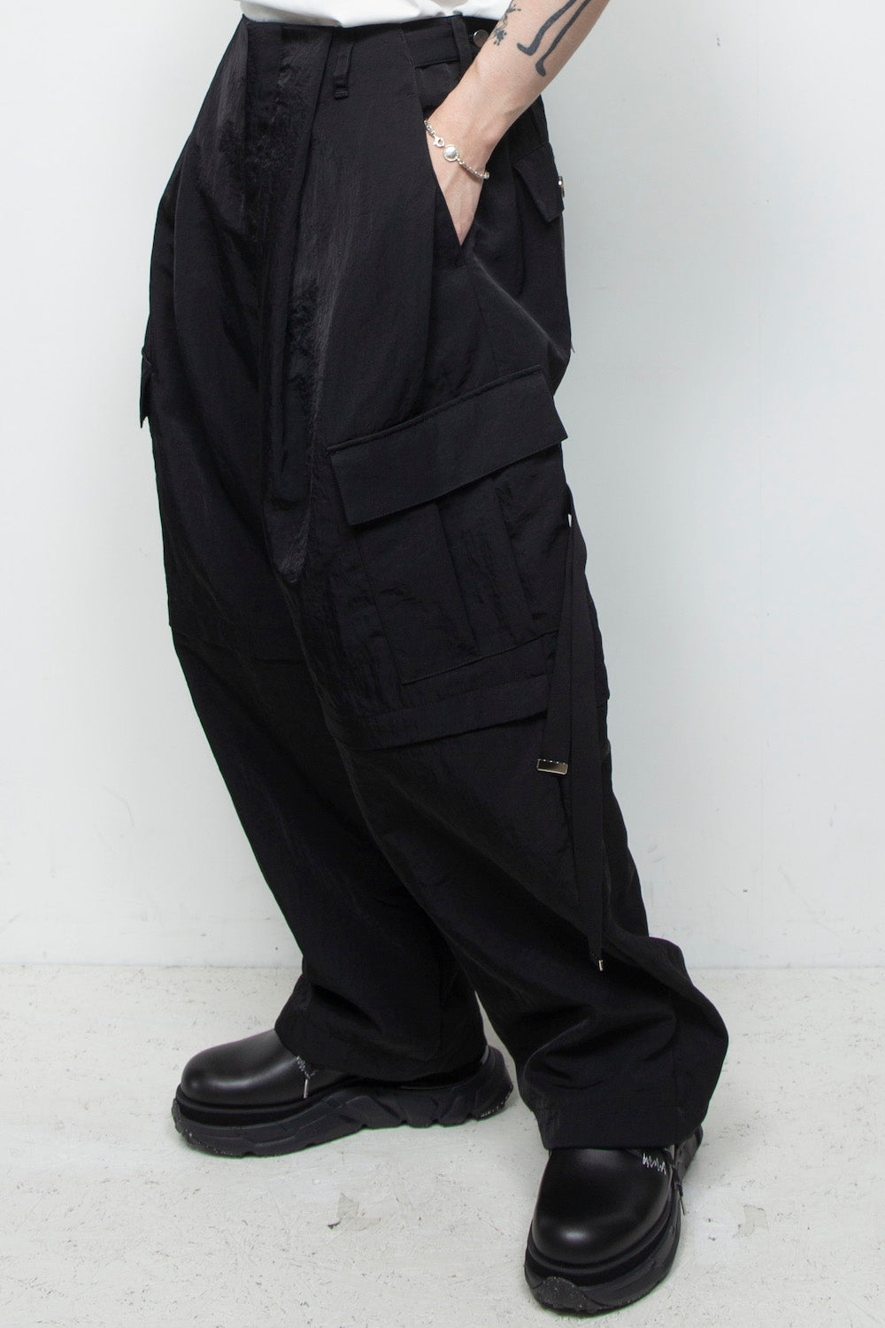 LB25AW-PT05-VTN | ヴィンテージナイロンデタッチャブルカーゴパンツ | BLACK