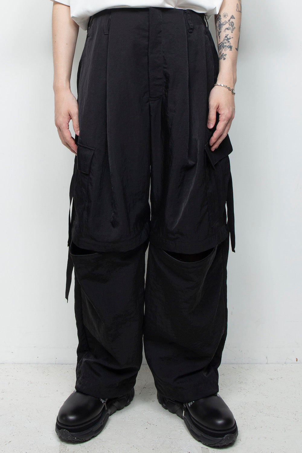 LB25AW-PT05-VTN | ヴィンテージナイロンデタッチャブルカーゴパンツ | BLACK