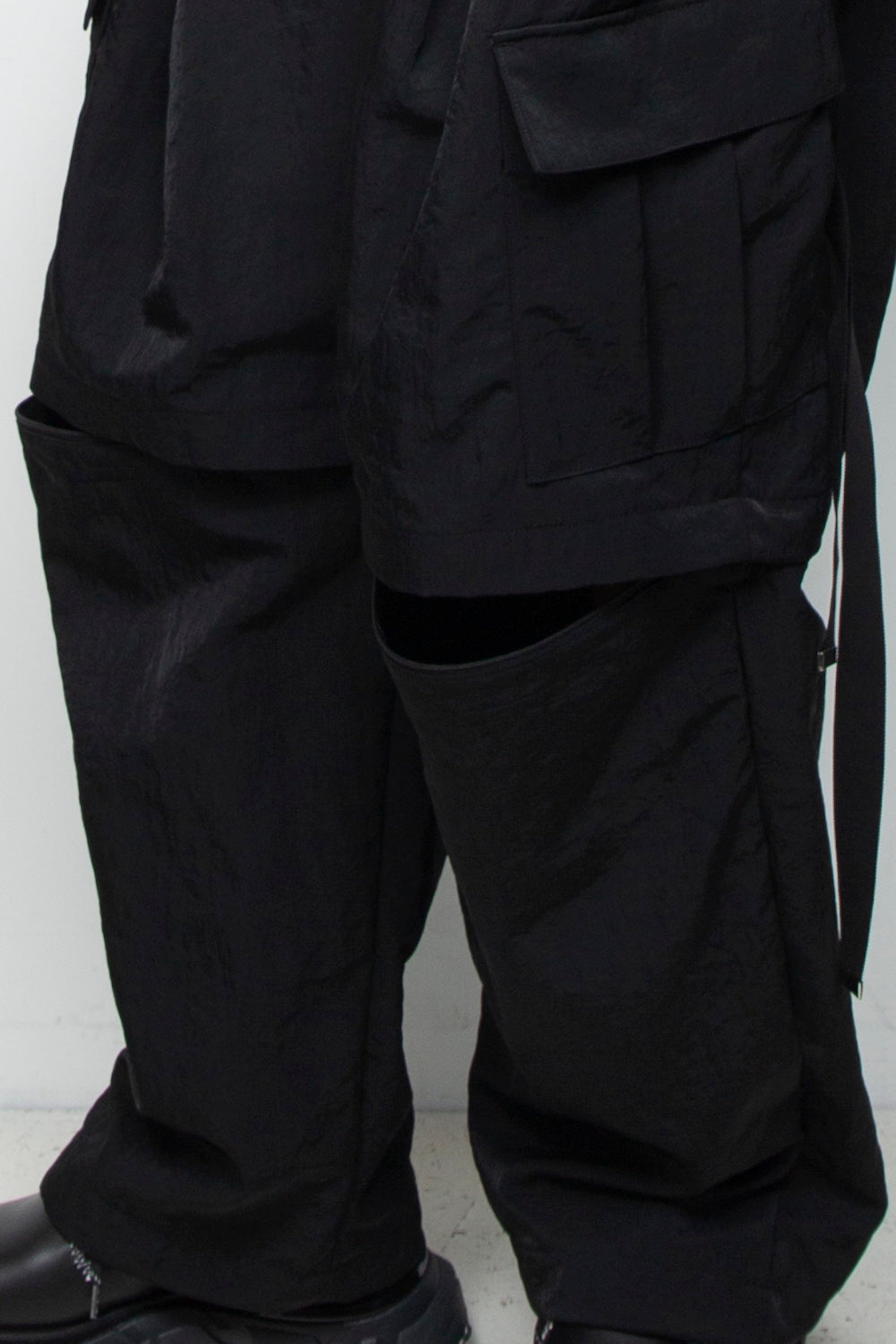 LB25AW-PT05-VTN | ヴィンテージナイロンデタッチャブルカーゴパンツ | BLACK
