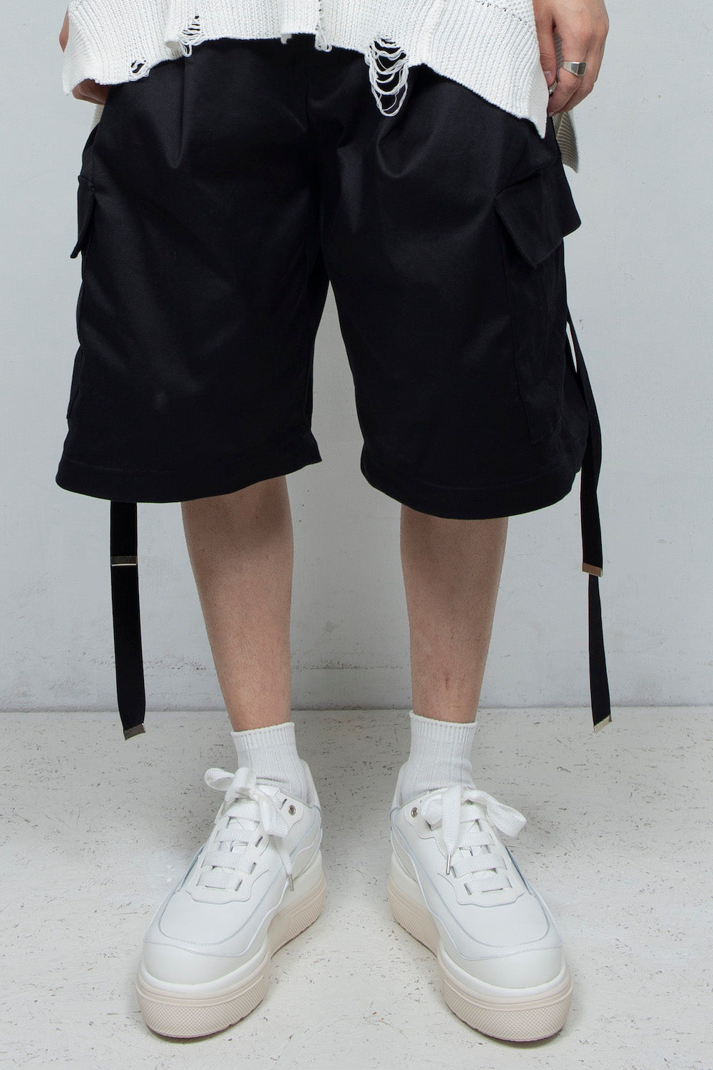 <LAST 1点> *限定* LBLM-SHOES02 | コンビネートプラットフォームスニーカー | OFF WHITE